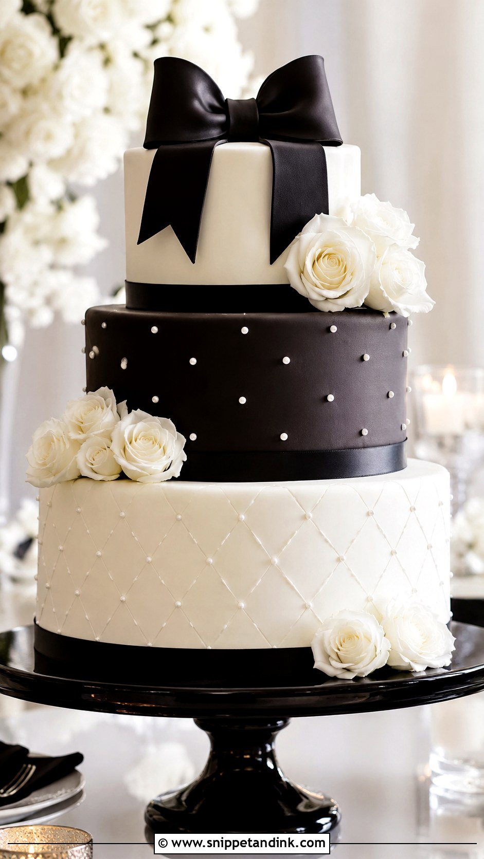 Black And White Wedding Cake - Snippet and Ink - 25 Wedding Cake Gif