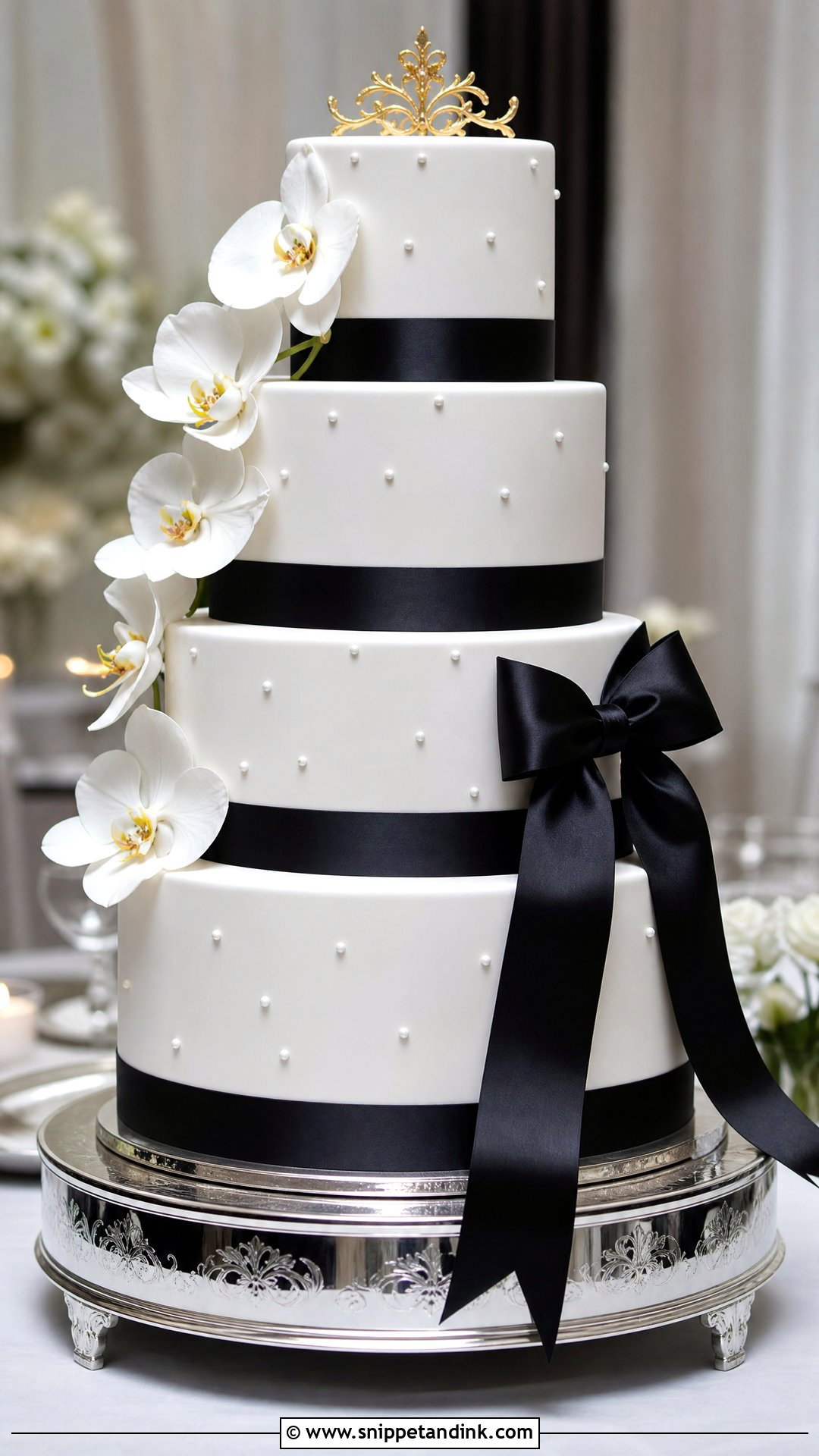 Black And White Wedding Cake - Snippet and Ink - 30 Celebration Cakes for Wedding