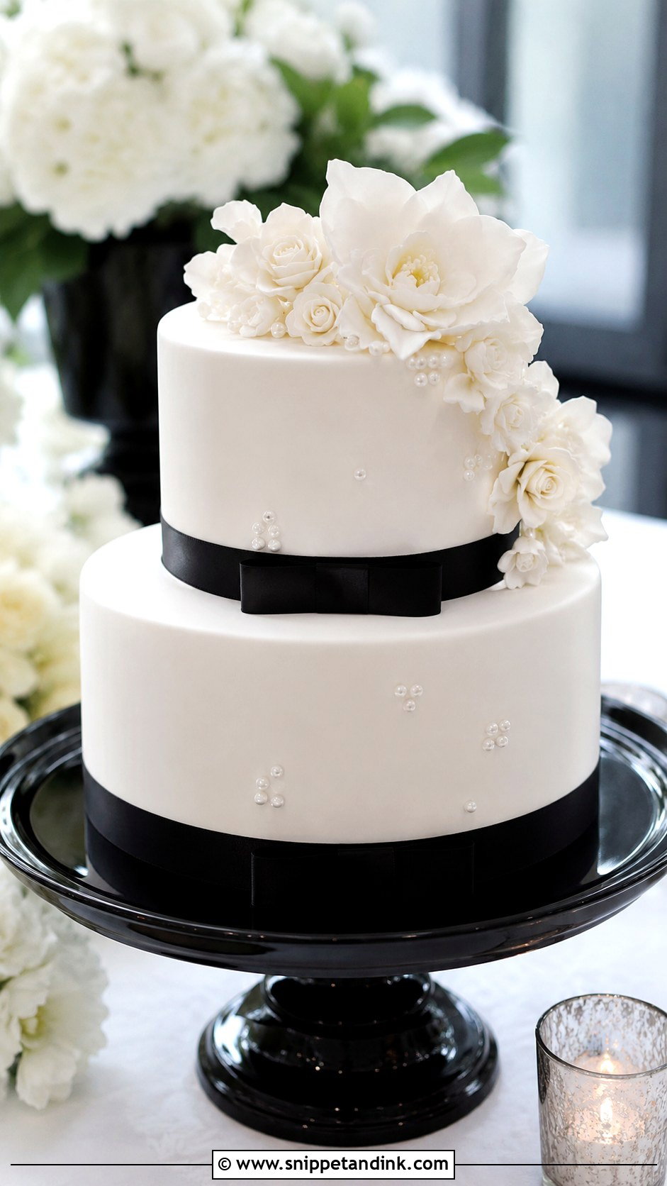 Black And White Wedding Cake - Snippet and Ink - 20 Custom Cake Designs for Wedding