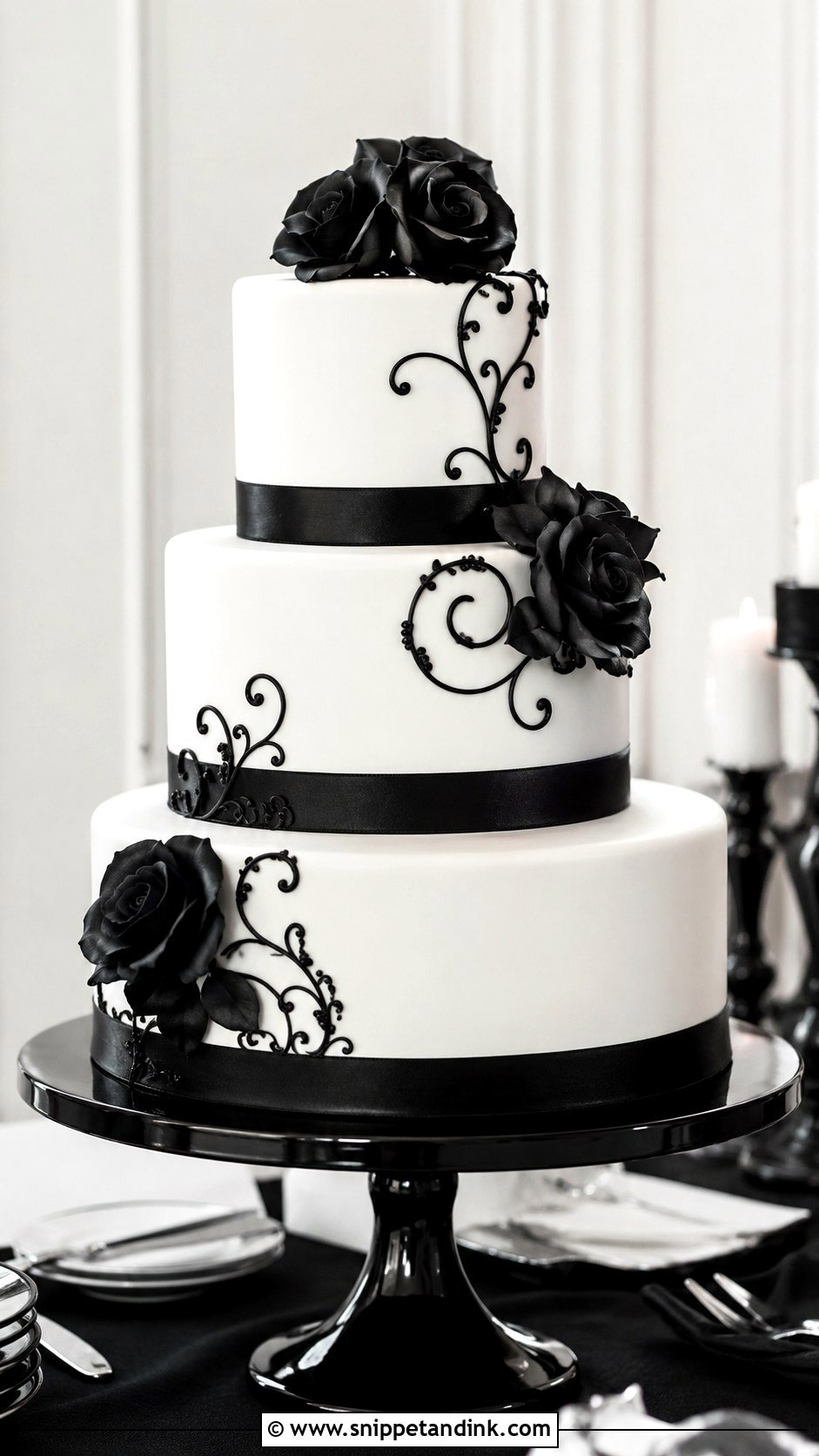 Black And White Wedding Cake Photography - Snippet and Ink - 20 Cake Photography Ideas for Wedding