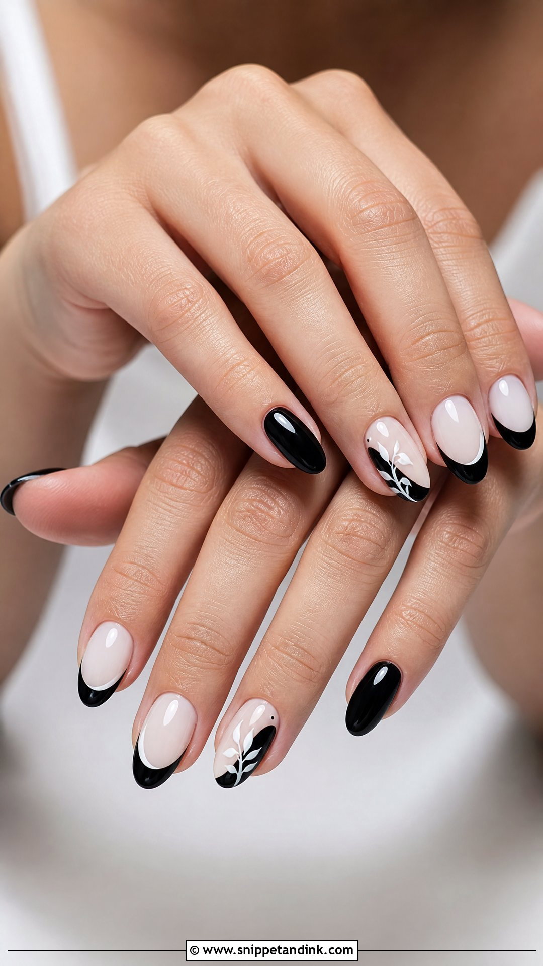 Black And White Wedding Nails - Snippet and Ink - 25 Black Wedding Nails for Bride
