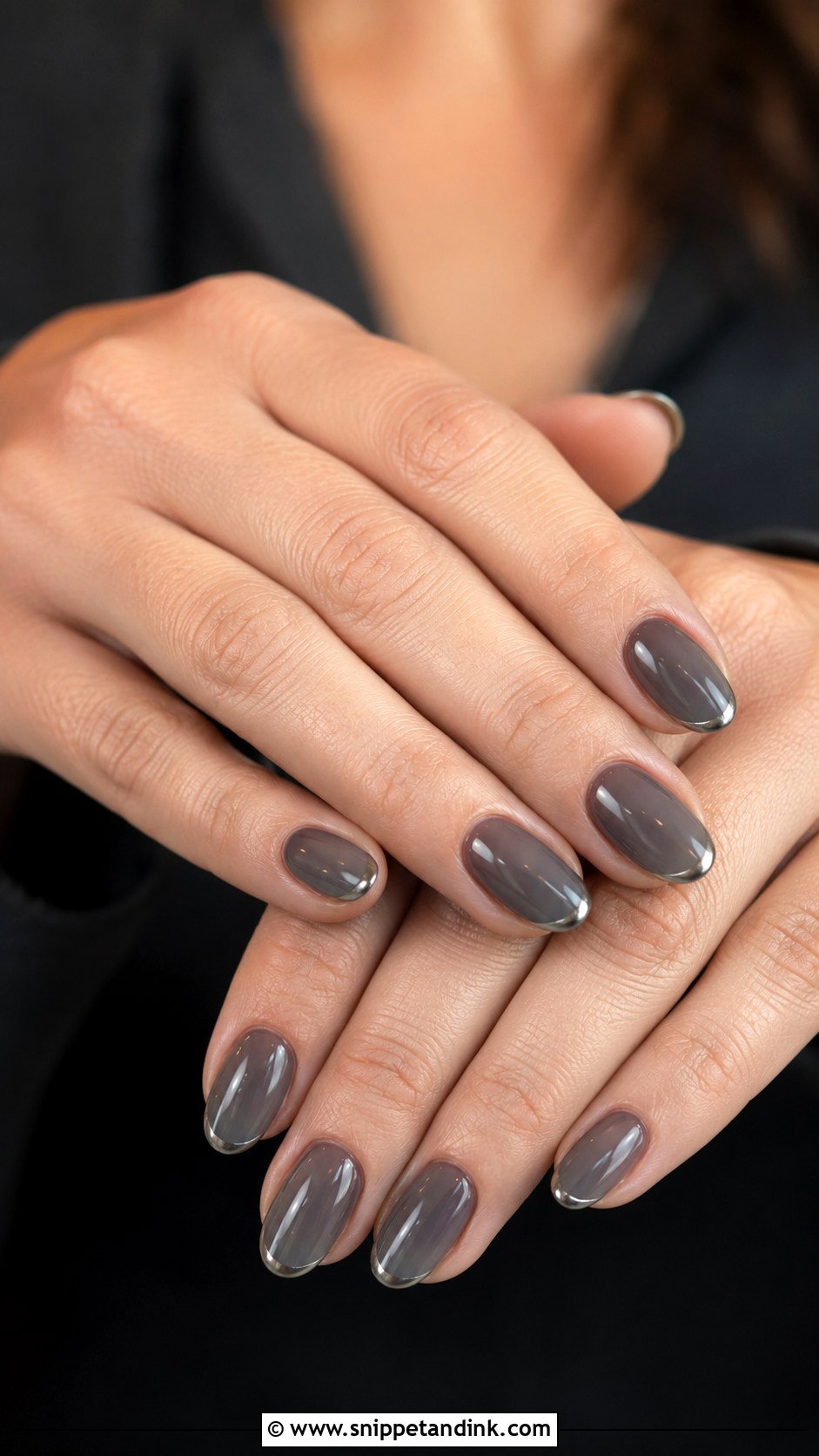 Black Aura Alt Wedding Nails - Snippet and Ink - 20 Alt Wedding Nails
