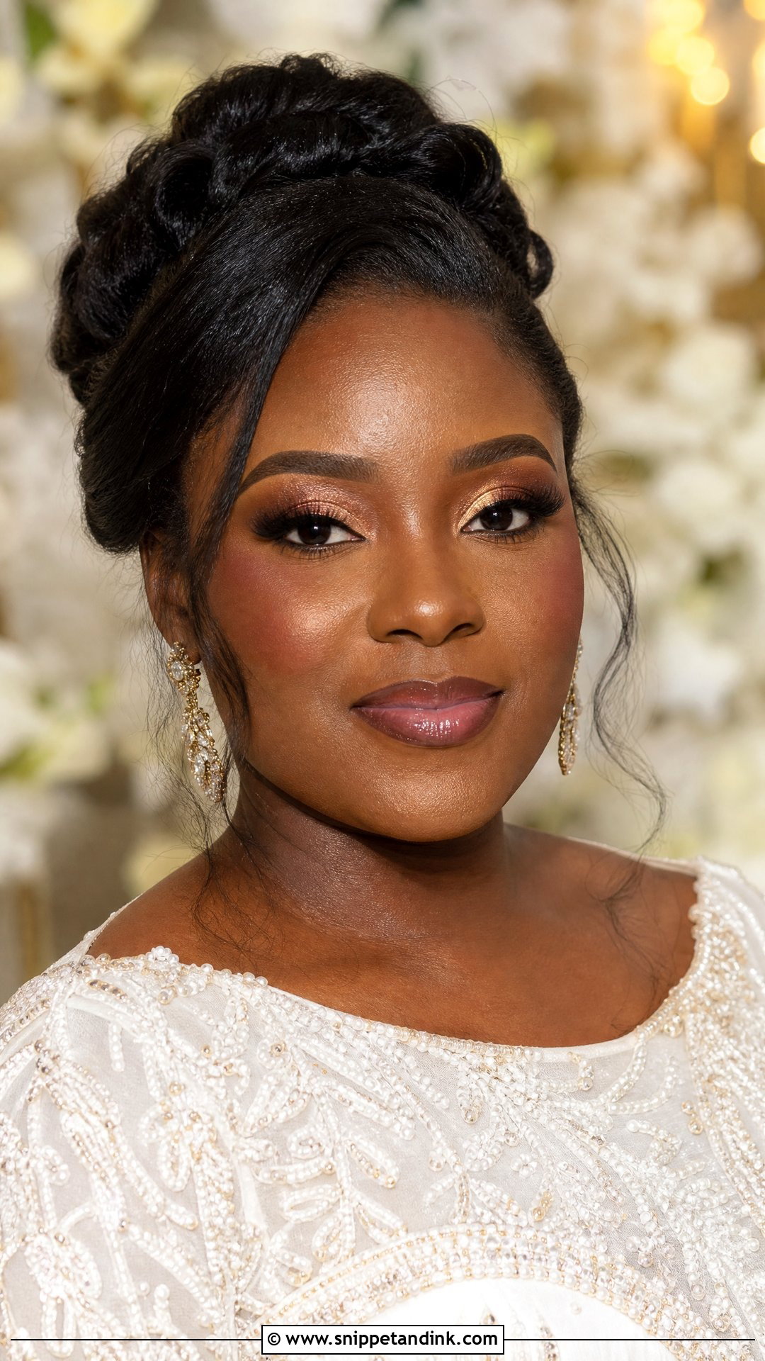 Black Bride Bridal Makeup Look - Snippet and Ink - 35 Bridal Makeup Looks