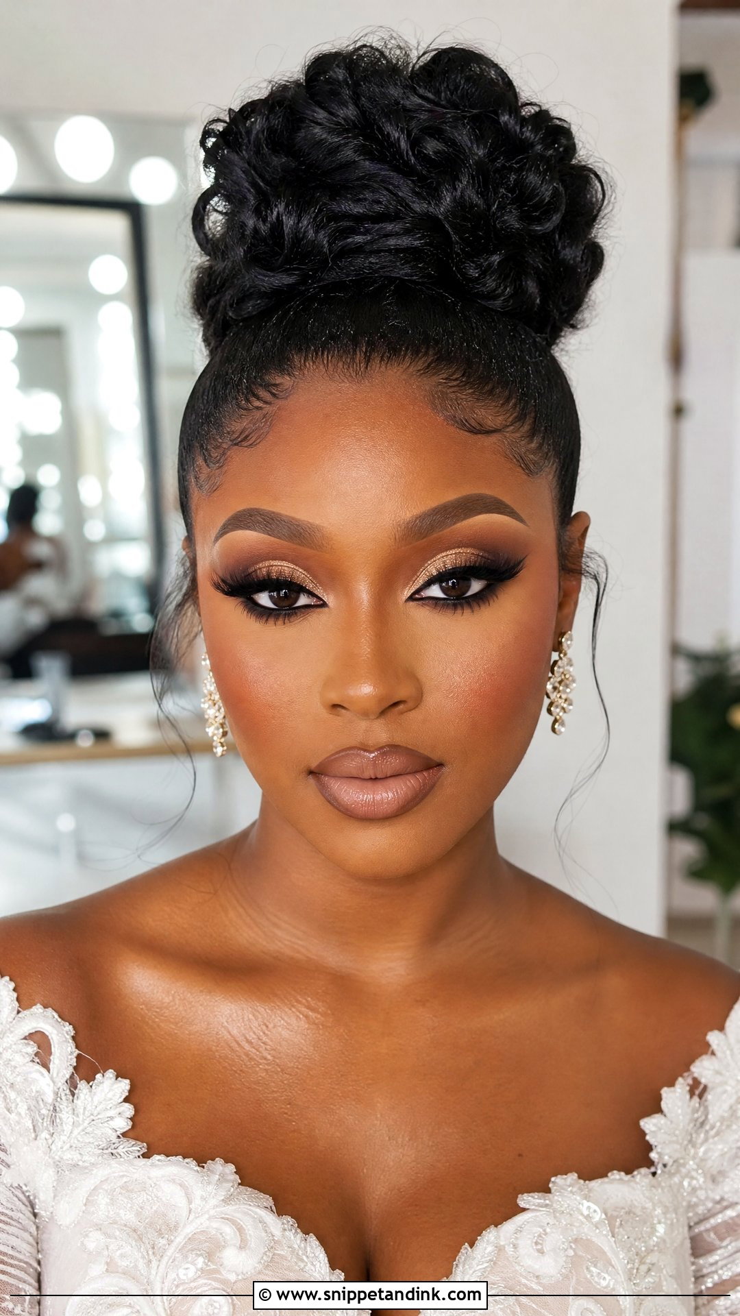 Black Bride Cut Crease Makeup - Snippet and Ink - 25 Black Bride Wedding Makeup Ideas