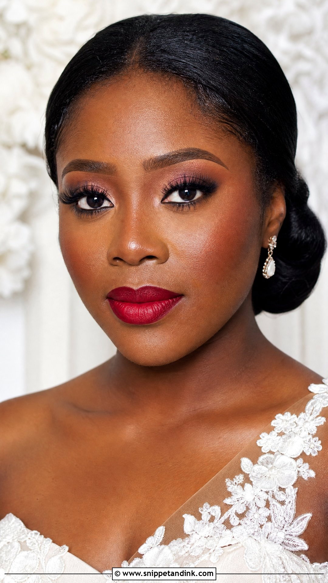 Black Bride Makeup Red Lips - Snippet and Ink - 30 Bridal Makeup Red Lips