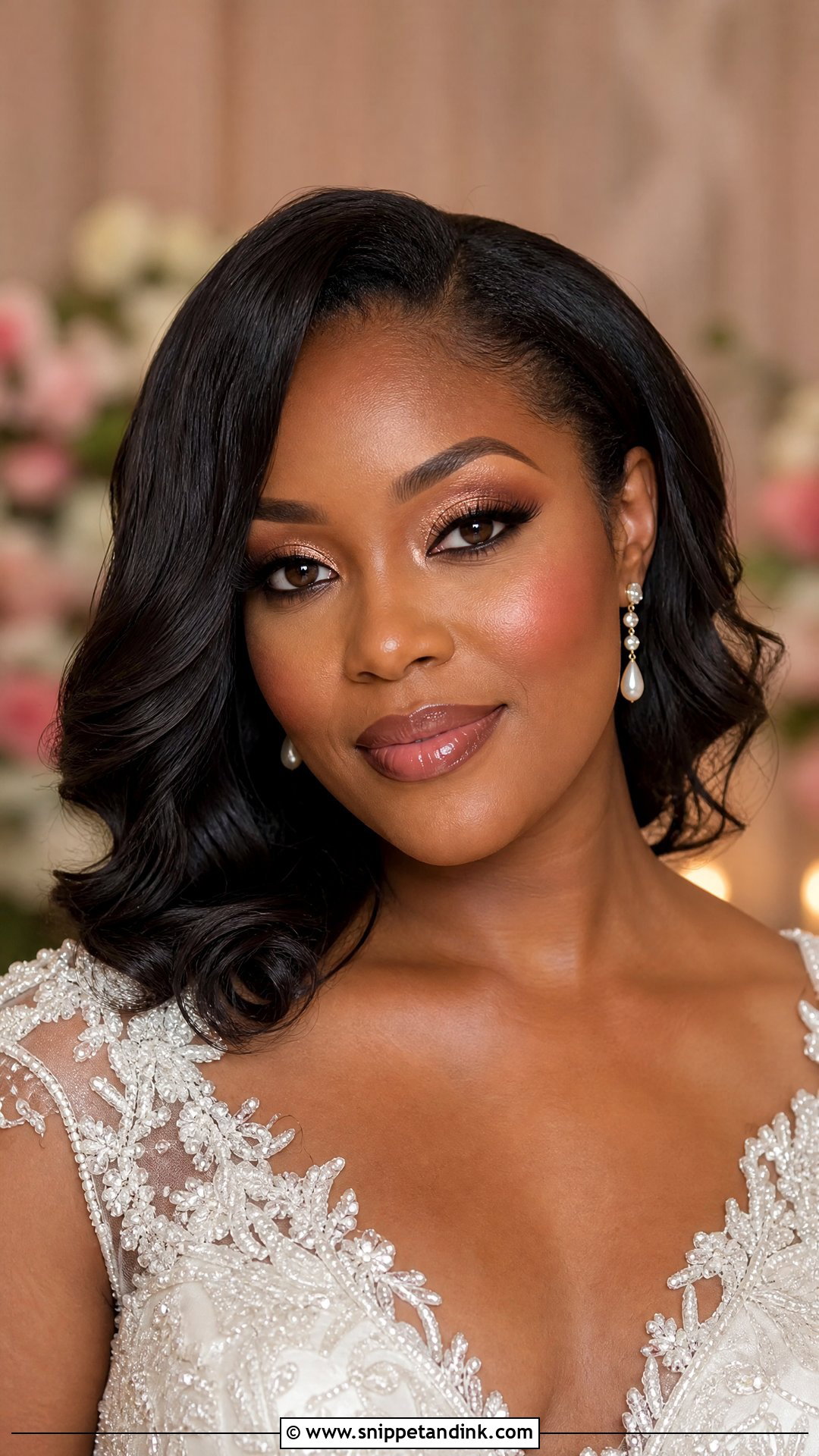 Black Bride Rose Gold Makeup - Snippet and Ink - 25 Black Bride Wedding Makeup Ideas