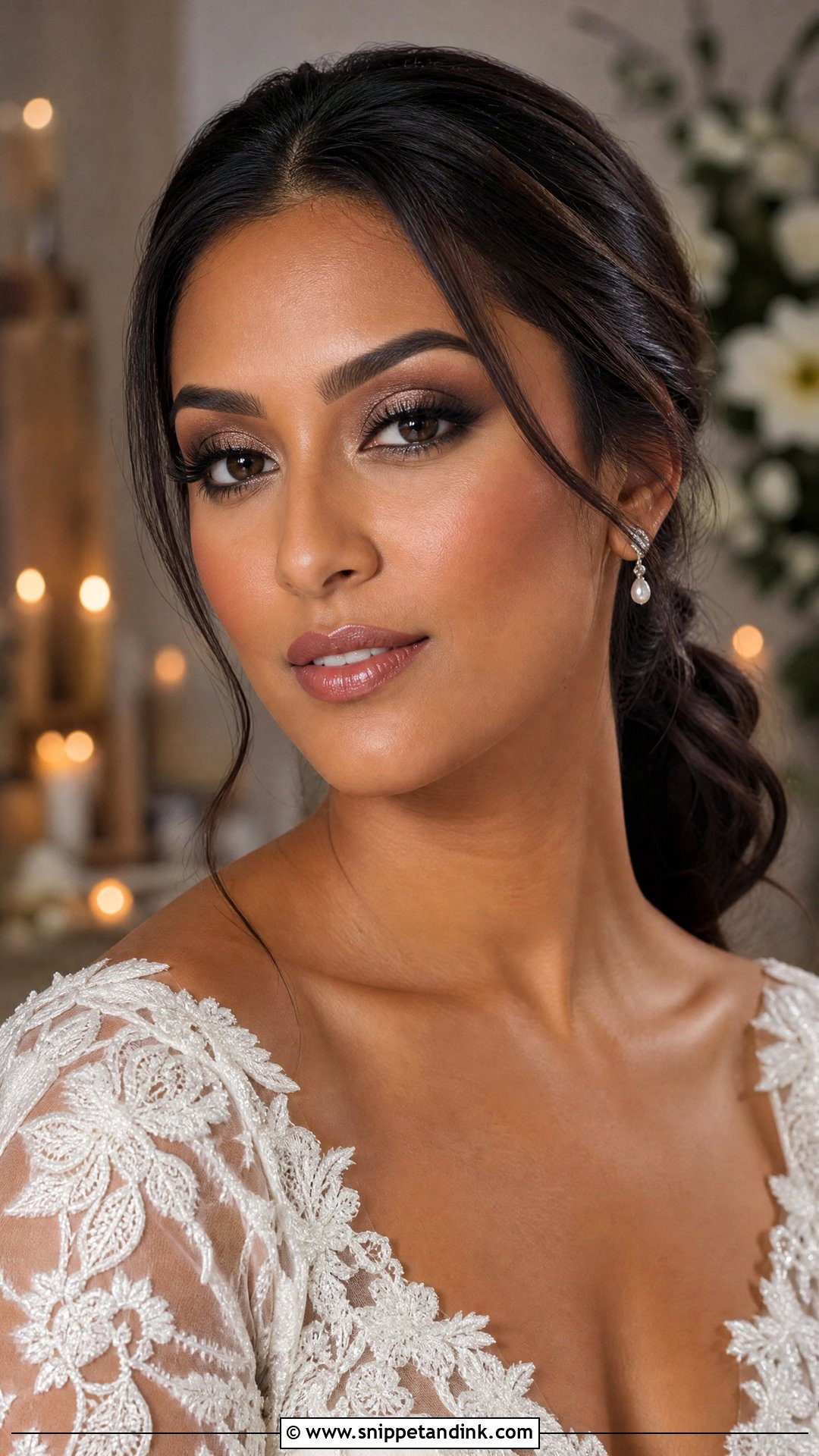 Black Bride Soft Smokey Makeup - Snippet and Ink - 25 Black Bride Wedding Makeup Ideas