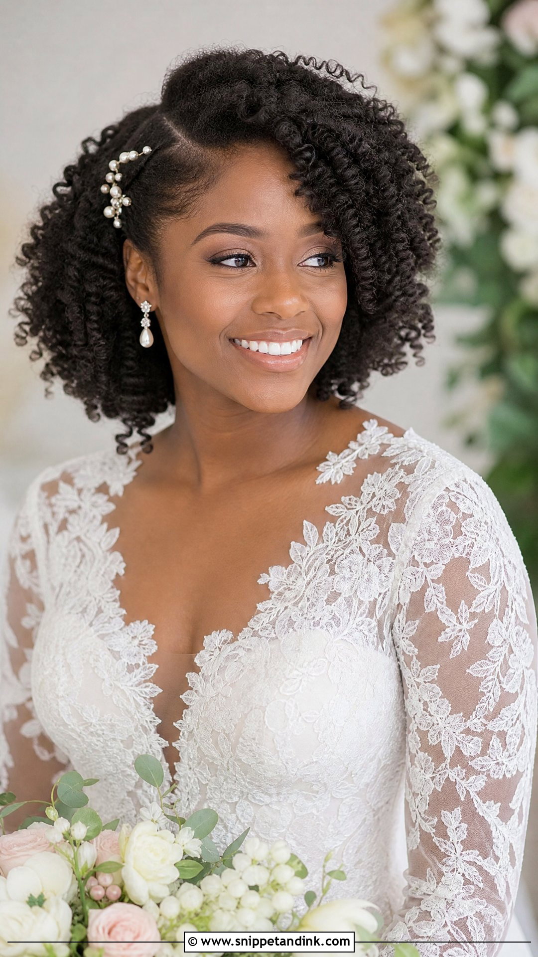 Black Bride Twist Out Wedding Hairstyle - Snippet and Ink - 15 Black Bride Wedding Hairstyles