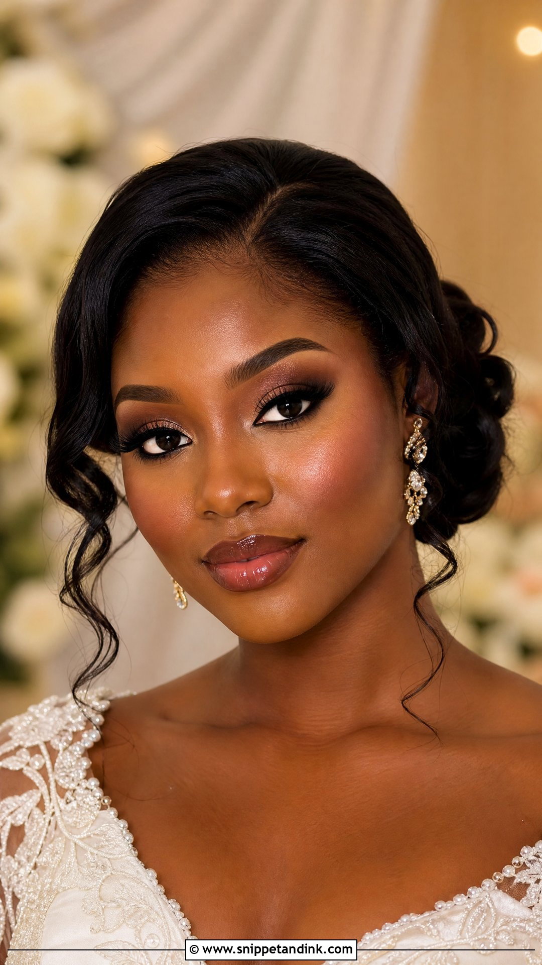 Black Bride Wedding Makeup - Snippet and Ink - 20 Wedding Makeup Aesthetic Ideas