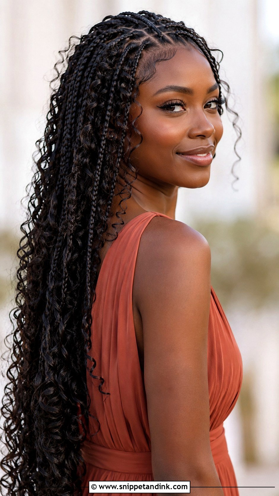 Black Bridesmaid Boho Braids - Snippet and Ink - 20 Black Wedding Hairstyles Bridesmaid