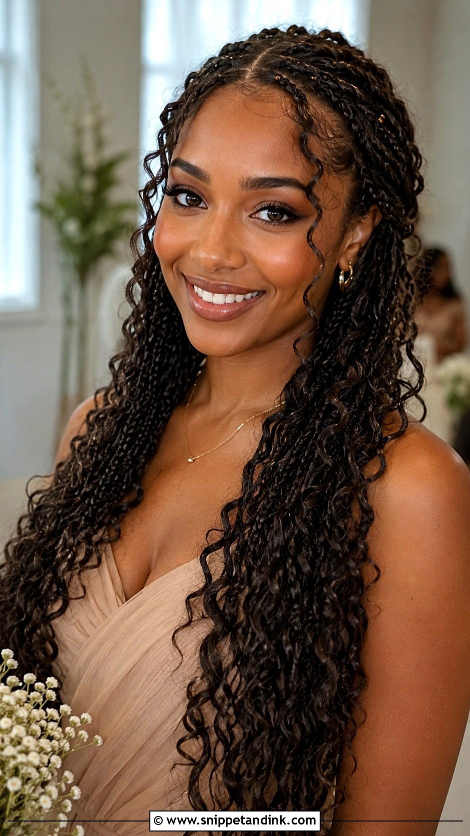 Black Bridesmaid Boho Braids - Snippet and Ink - 20 Black Bridesmaid Hairstyles