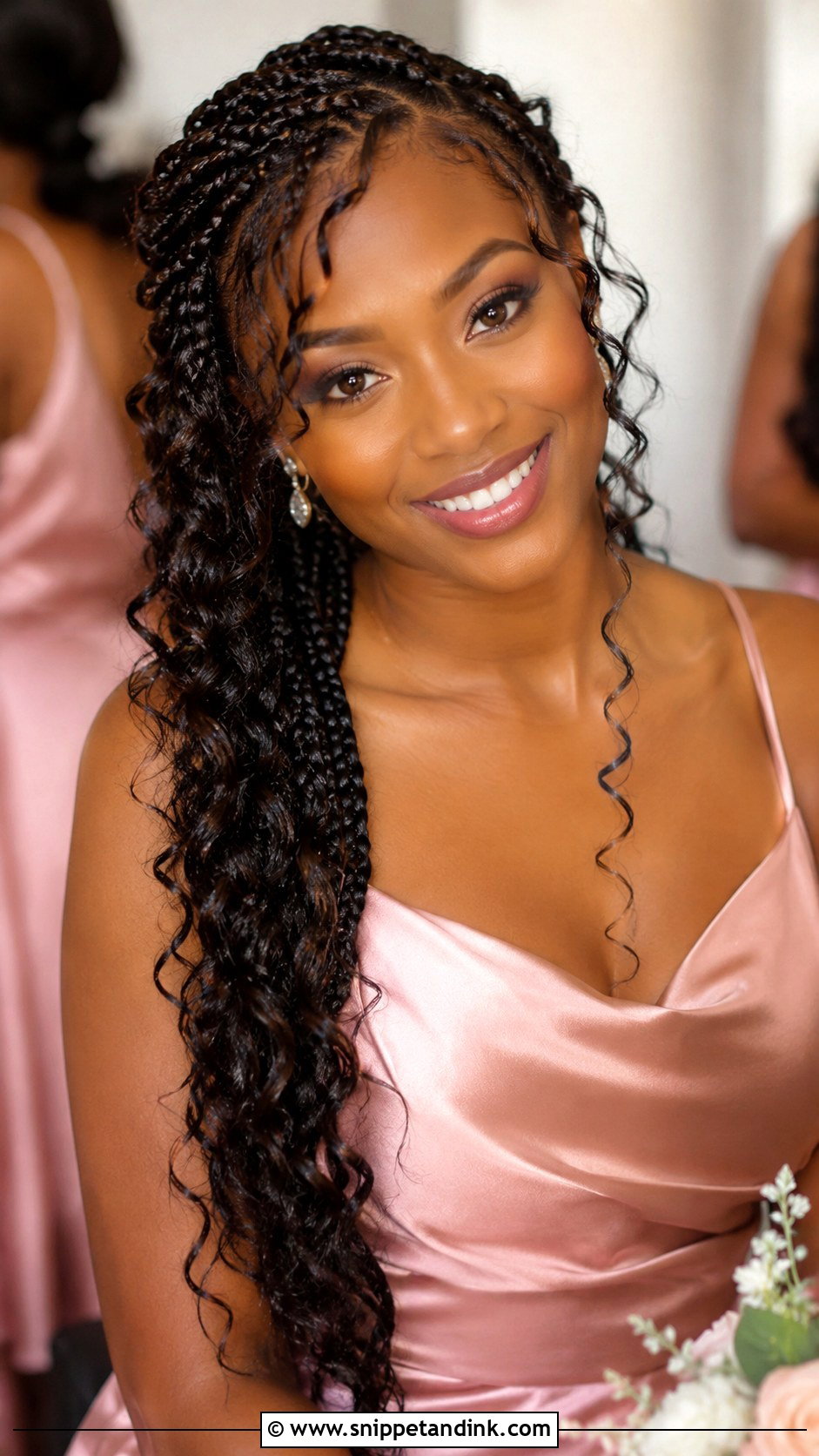 Black Bridesmaid Goddess Braids - Snippet and Ink - 20 Black Bridesmaid Hairstyles
