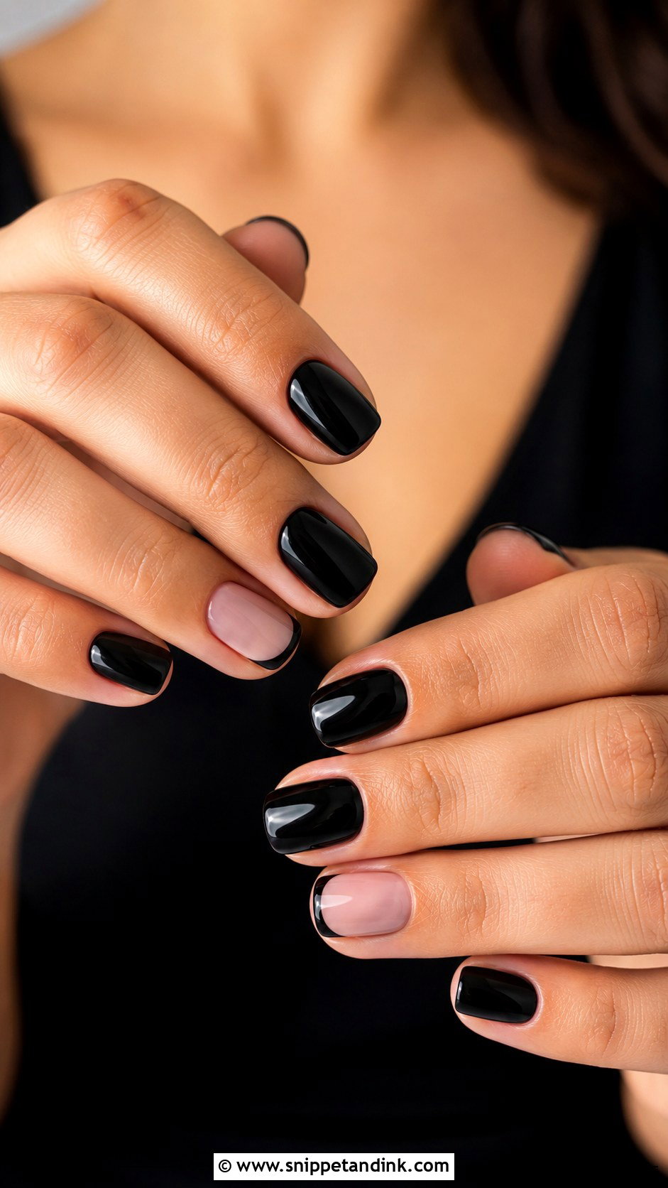 Black Bridesmaid Nails - Snippet and Ink - 30 Classy Bridesmaid Nails
