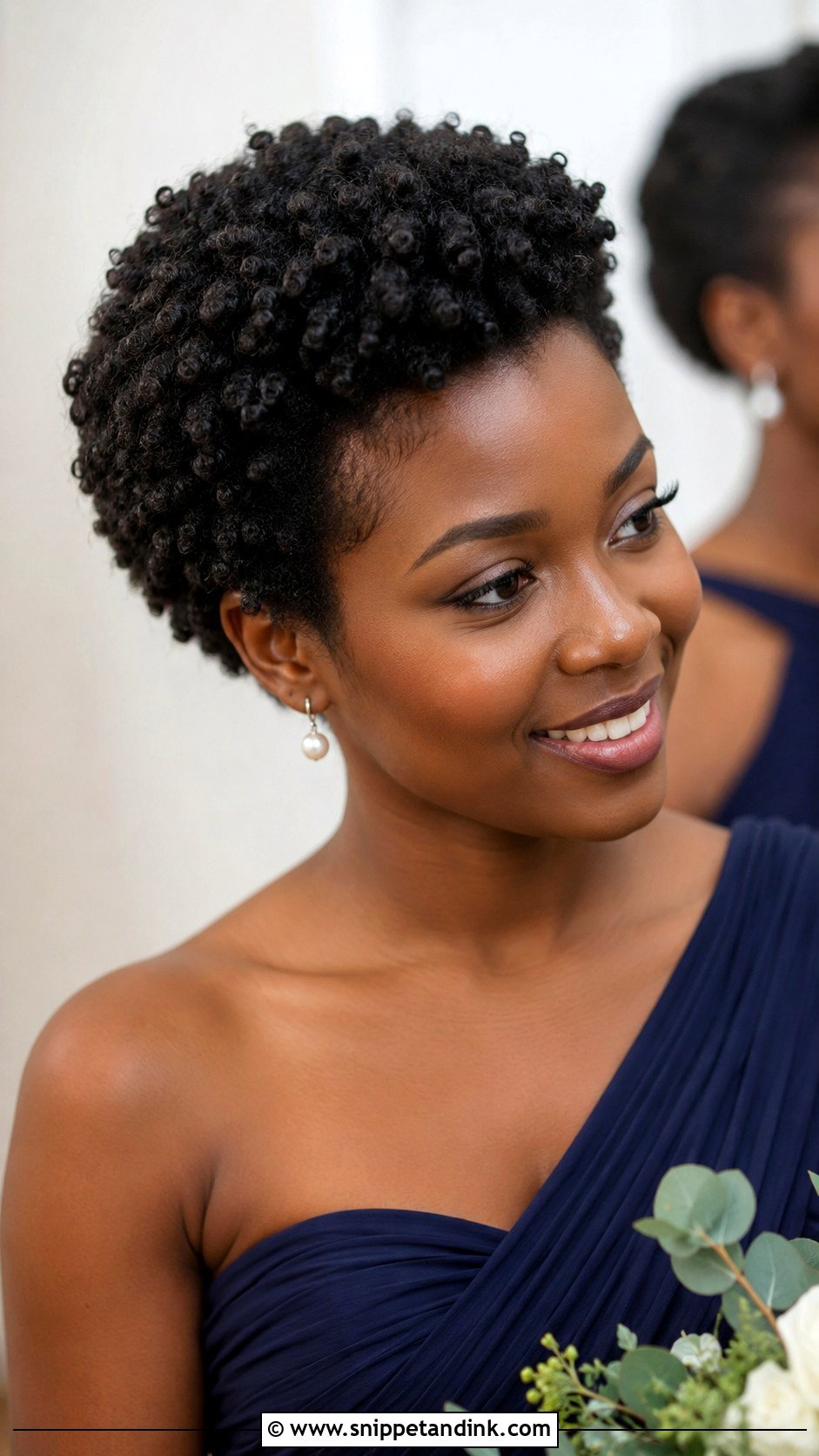Black Bridesmaid TWA - Snippet and Ink - 20 Black Bridesmaid Hairstyles