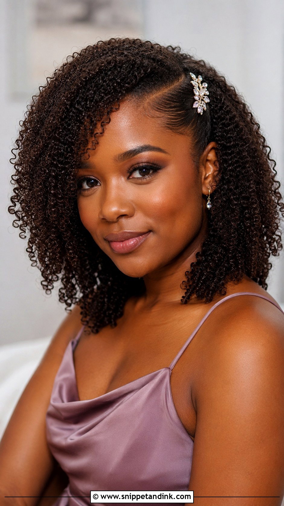 Black Bridesmaid Wash And Go - Snippet and Ink - 20 Black Wedding Hairstyles Bridesmaid