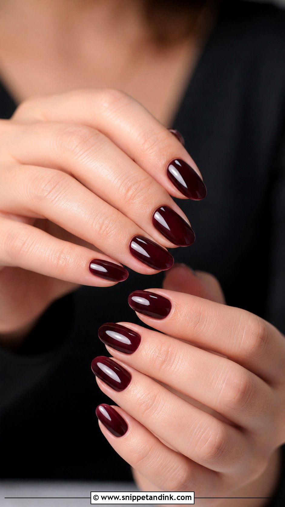 Black Cherry Autumn Wedding Nails - Snippet and Ink - 20 Autumn Wedding Nails