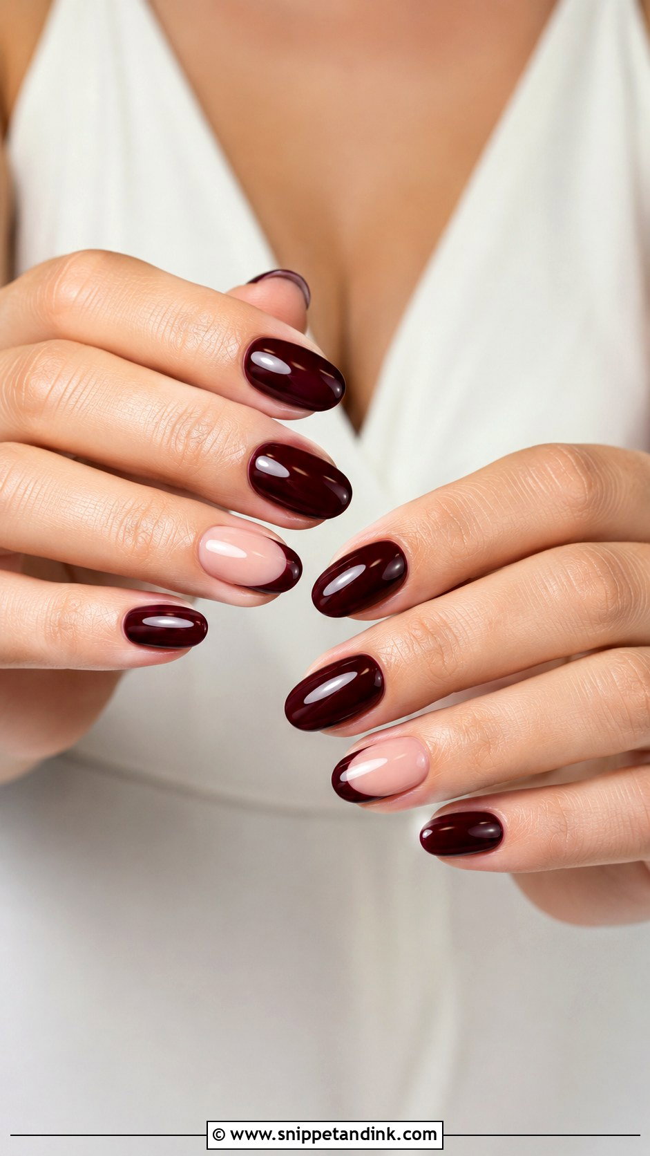 Black Cherry Bridal Nails - Snippet and Ink - 20 Dark Bridal Nails