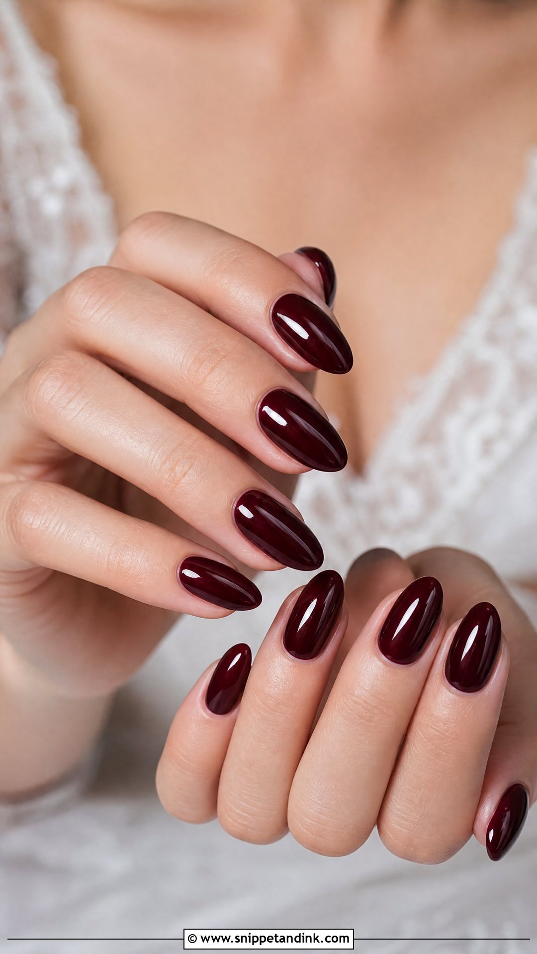 Black Cherry Fall Bridal Nails - Snippet and Ink - 25 Fall Bridal Nails