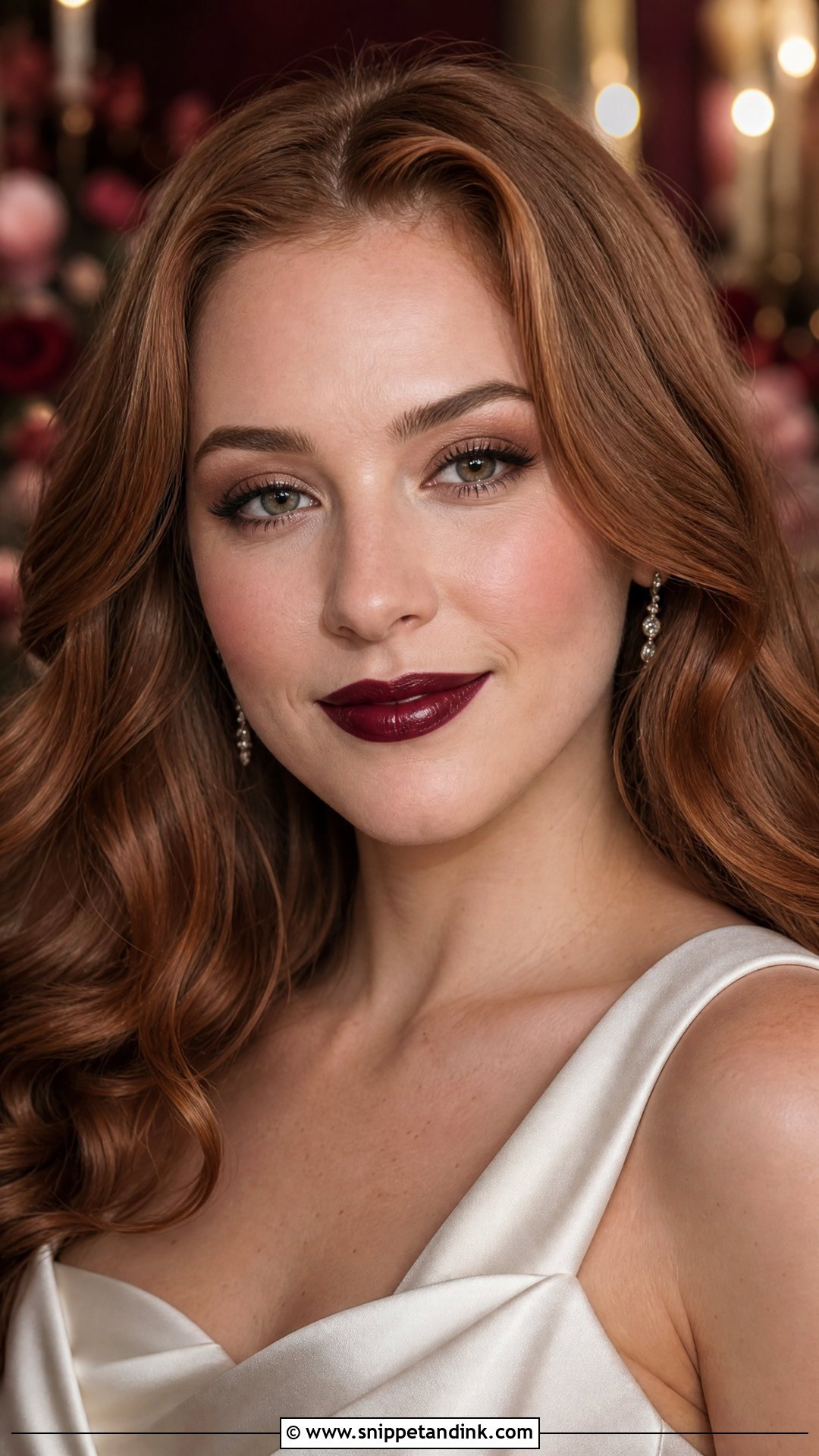Black Cherry Lip Wedding Makeup - Snippet and Ink - 20 Edgy Wedding Makeup Ideas
