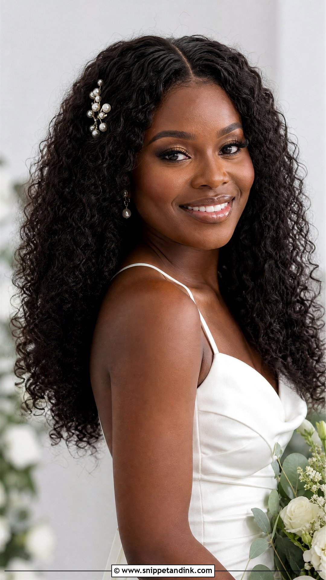 Black Curly Wedding Hair Down - Snippet and Ink - 15 Black Curly Wedding Hairstyles