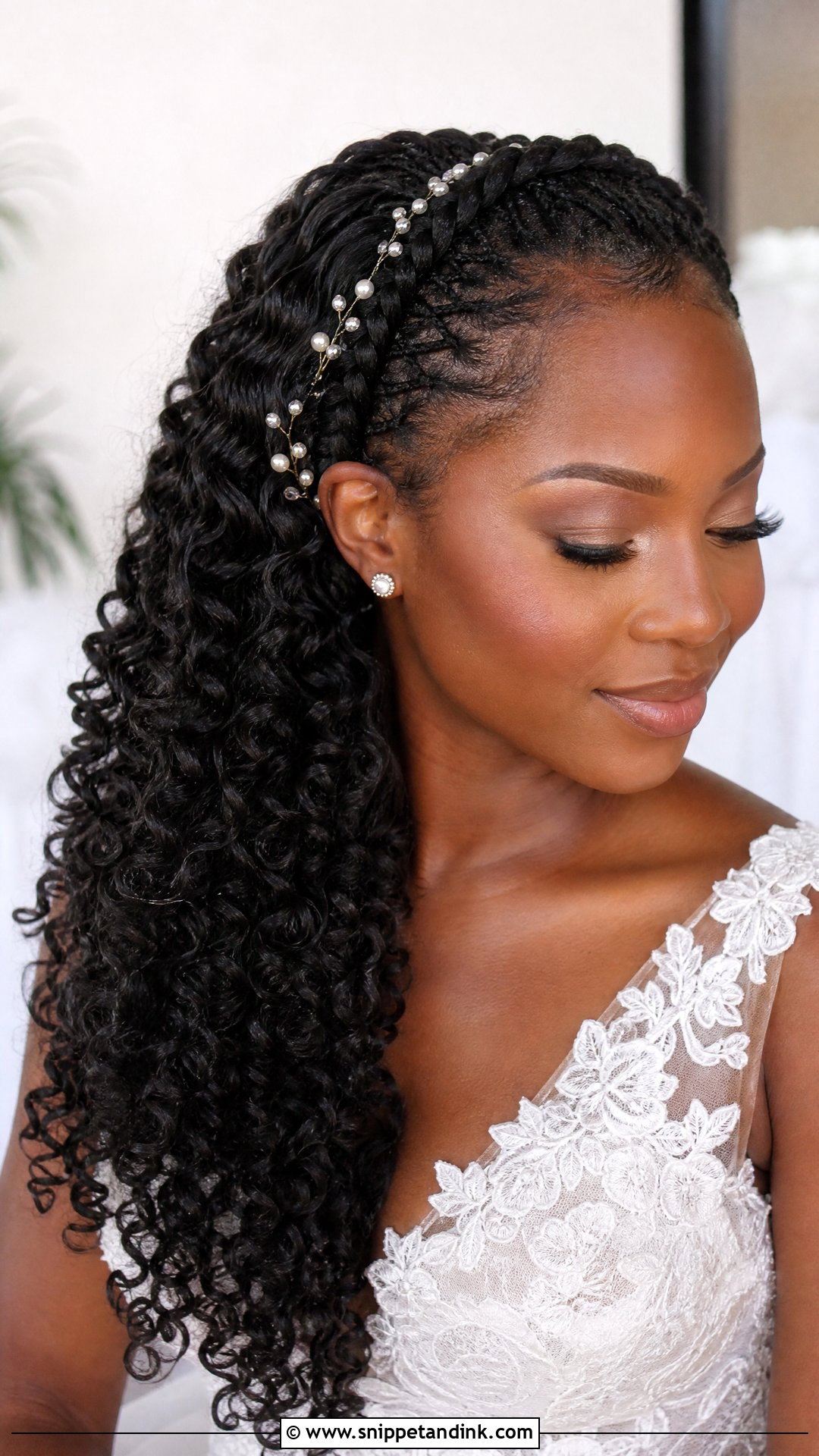 Black Curly Wedding Hair With Braids - Snippet and Ink - 15 Black Curly Wedding Hairstyles