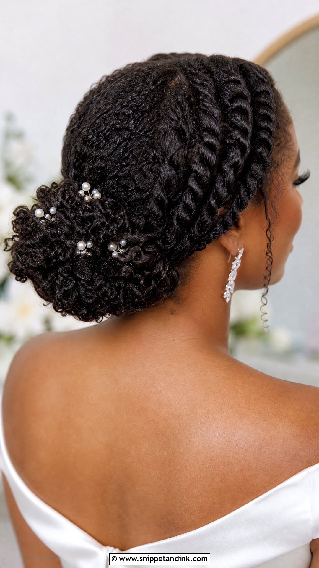 Black Curly Wedding Hair With Twists - Snippet and Ink - 15 Black Curly Wedding Hairstyles
