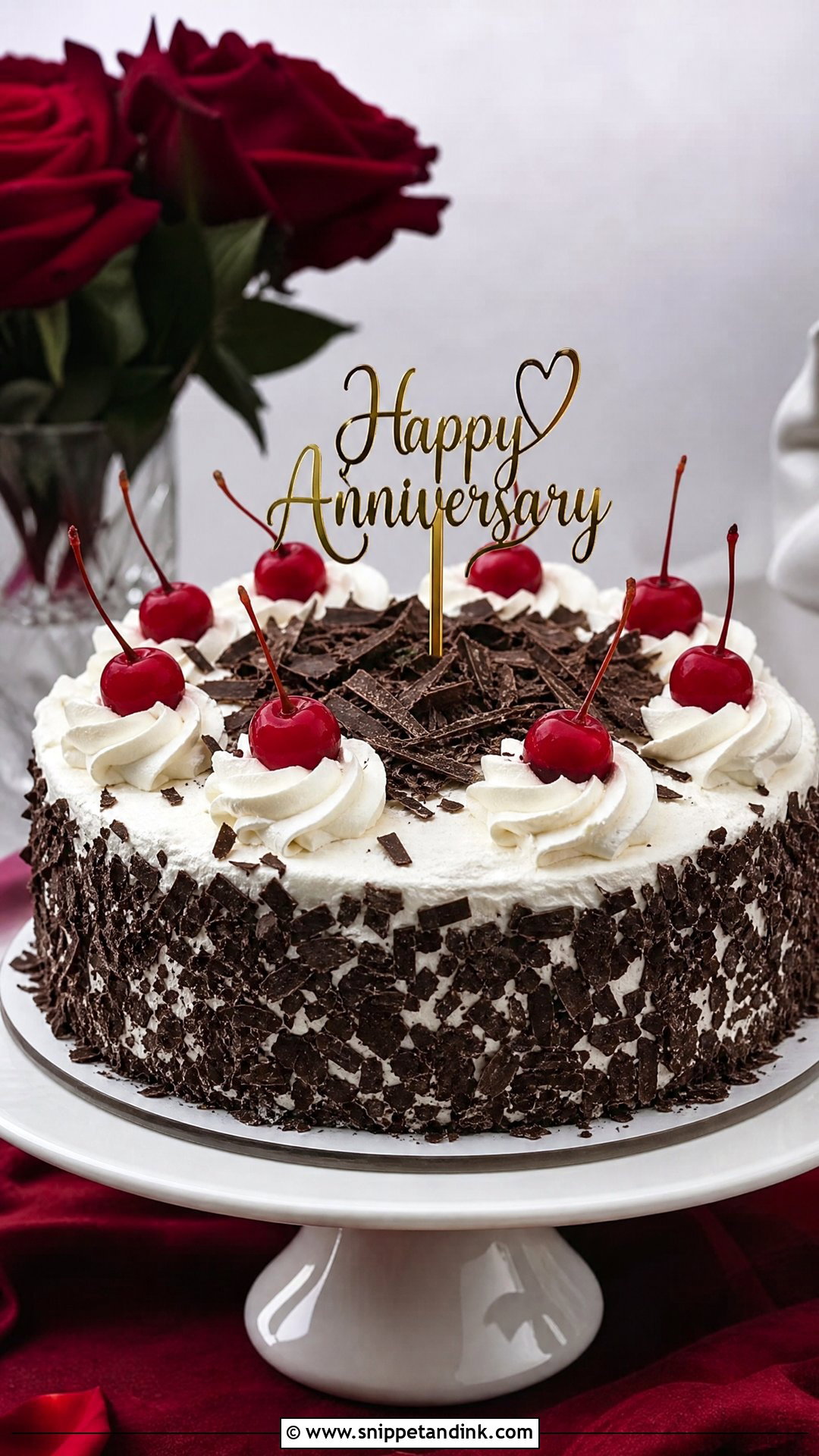 Black Forest Anniversary Cake - Snippet and Ink - 25 Simple Anniversary Cake Ideas