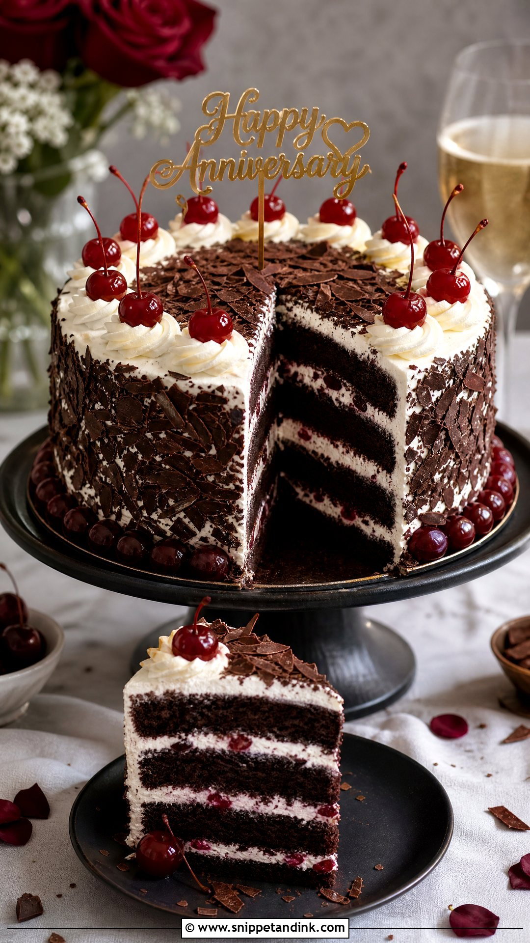 Black Forest Anniversary Cake - Snippet and Ink - 30 Anniversary Cake Aesthetic Ideas