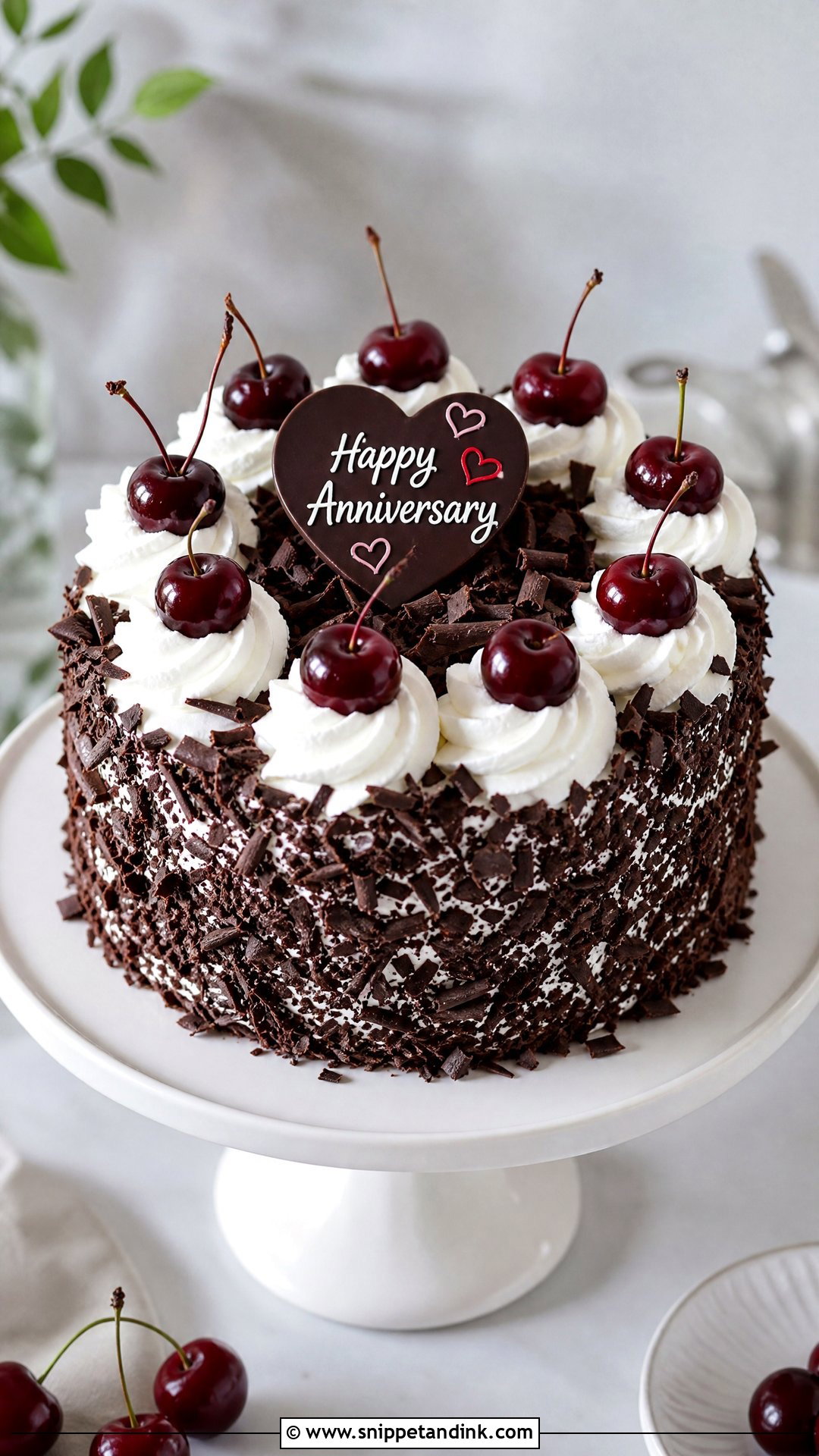 Black Forest Anniversary Cake - Snippet and Ink - 30 Cute Anniversary Cake Ideas