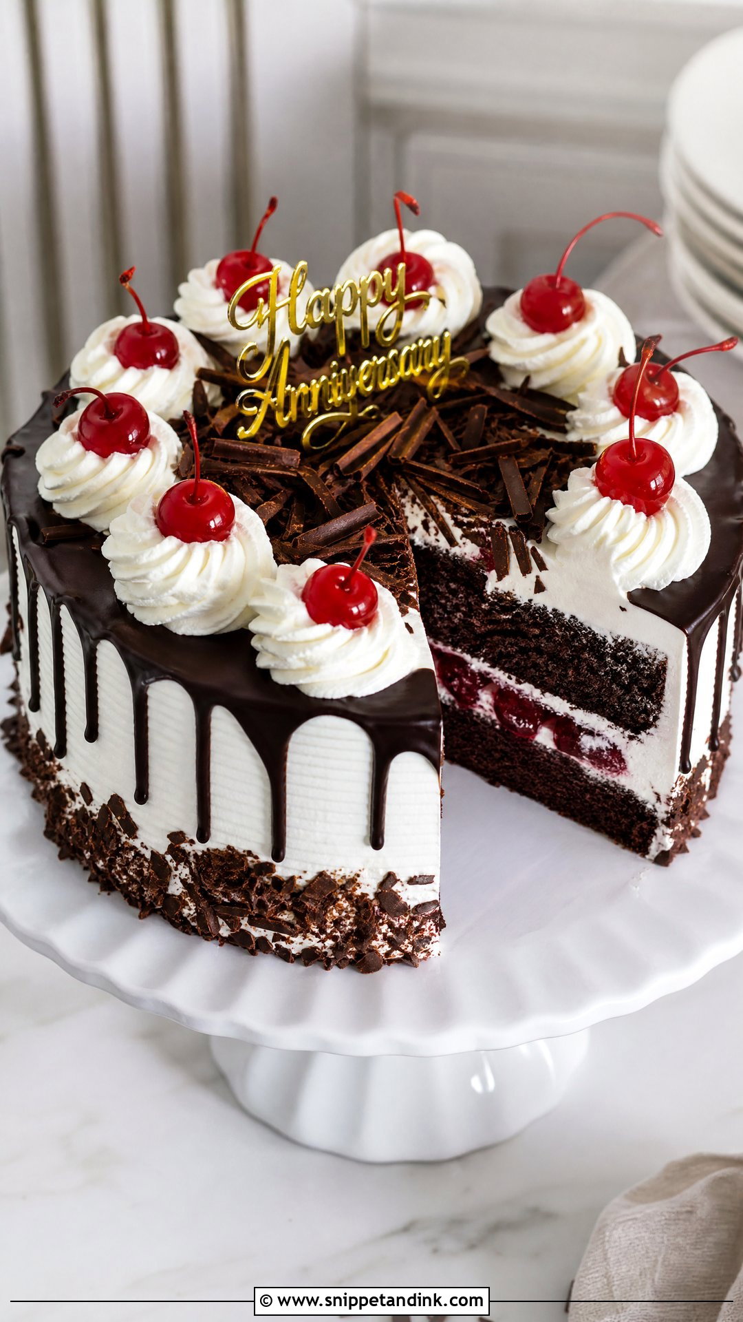 Black Forest Anniversary Cake - Snippet and Ink - 35 Anniversary Cake Ideas