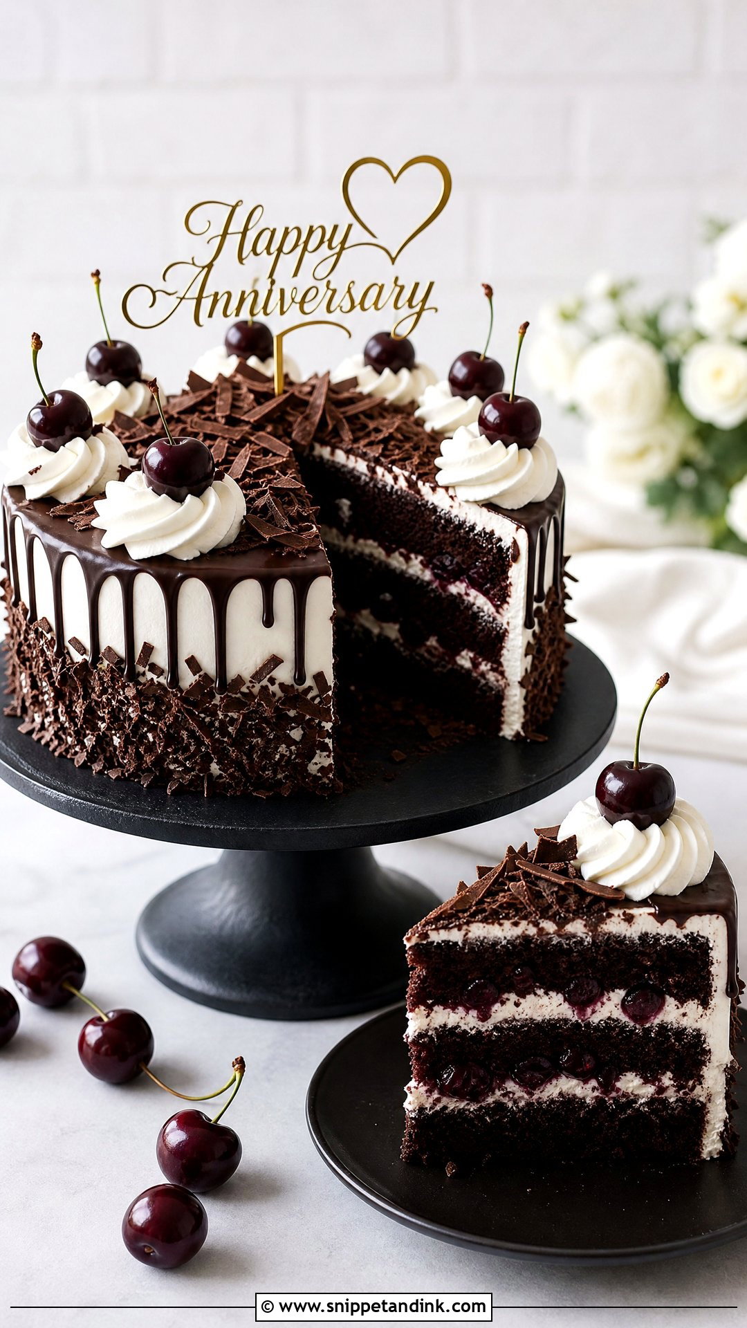 Black Forest Anniversary Cake - Snippet and Ink - 35 Anniversary Cake Designs