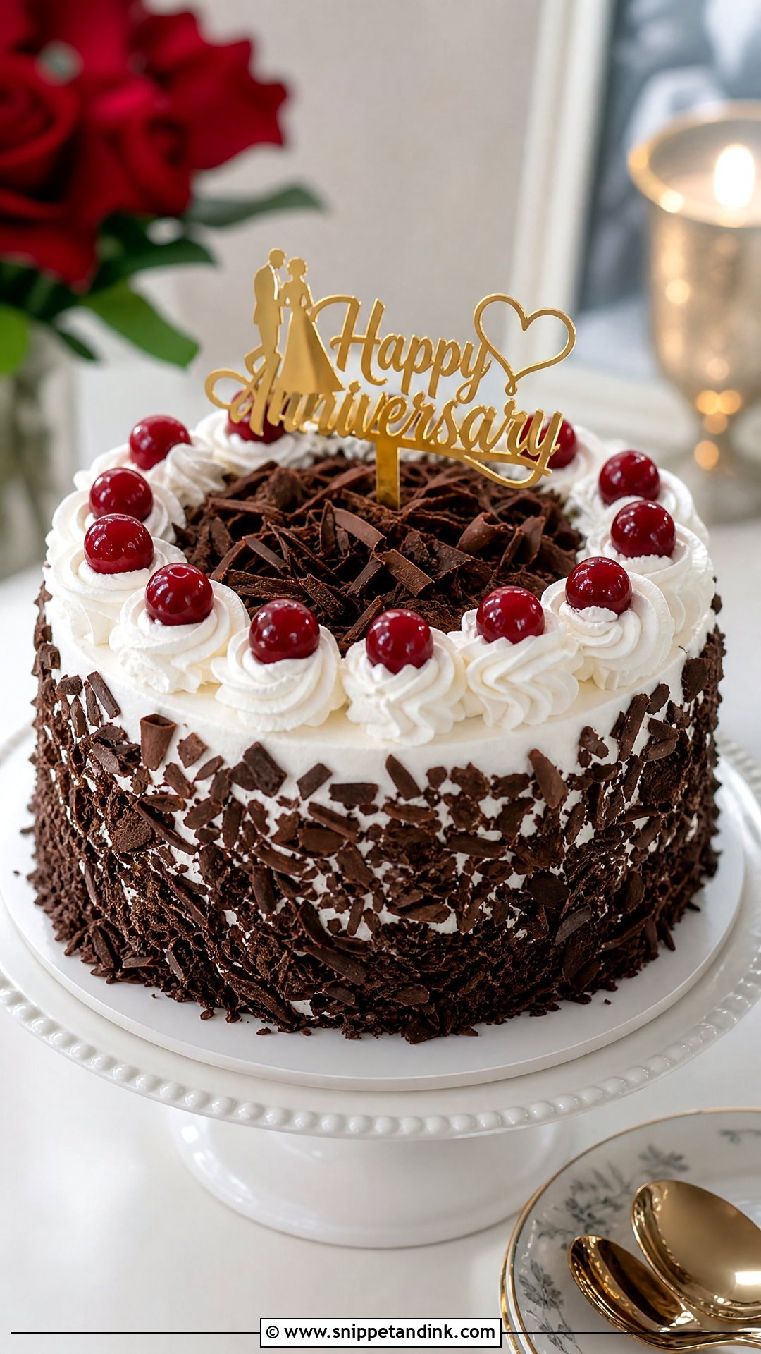 Black Forest Anniversary Cake for Parents - Snippet and Ink - 30 Anniversary Cake for Parents