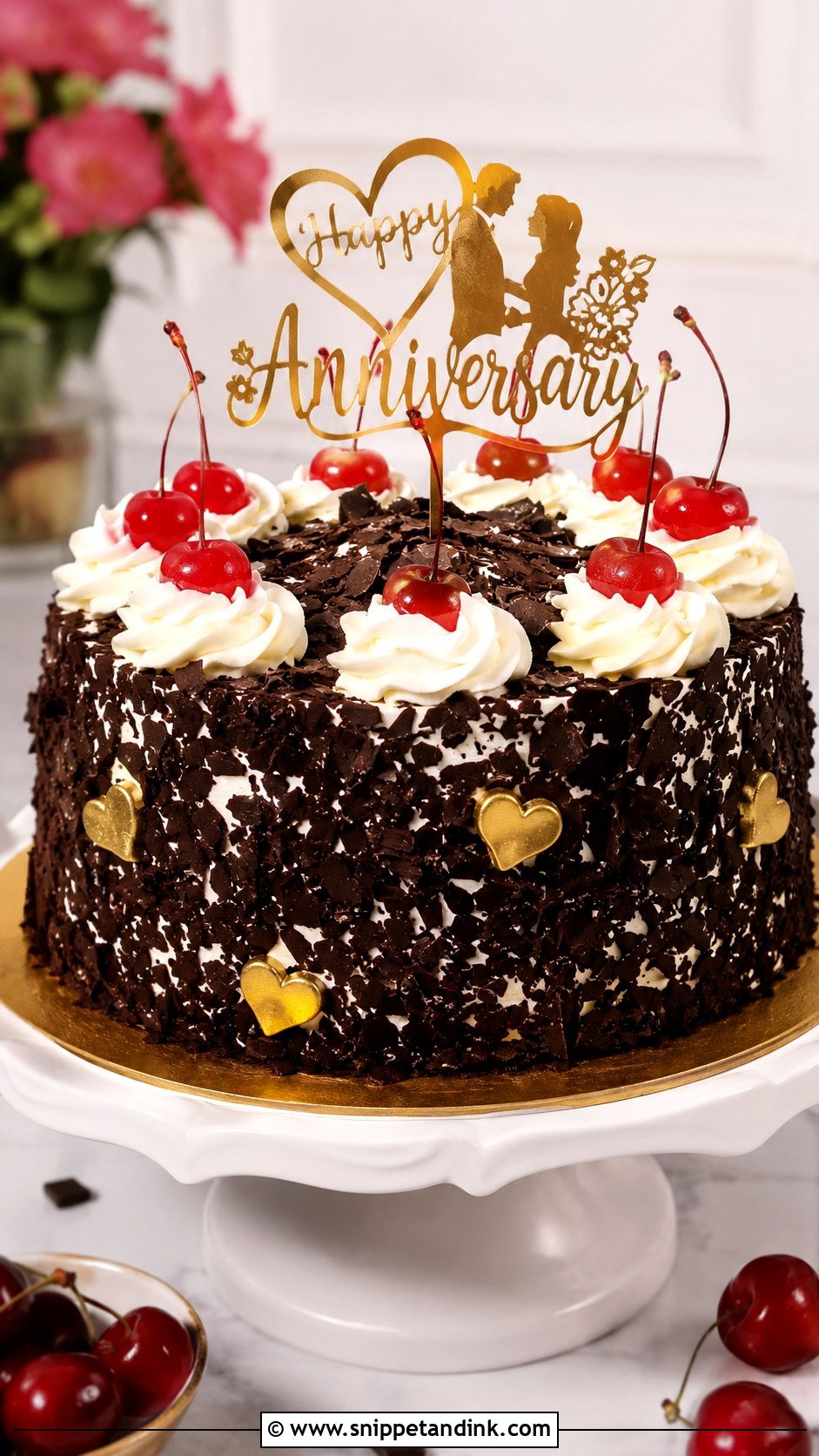 Black Forest Anniversary Cake - Snippet and Ink - 20 Couple Anniversary Cake Ideas