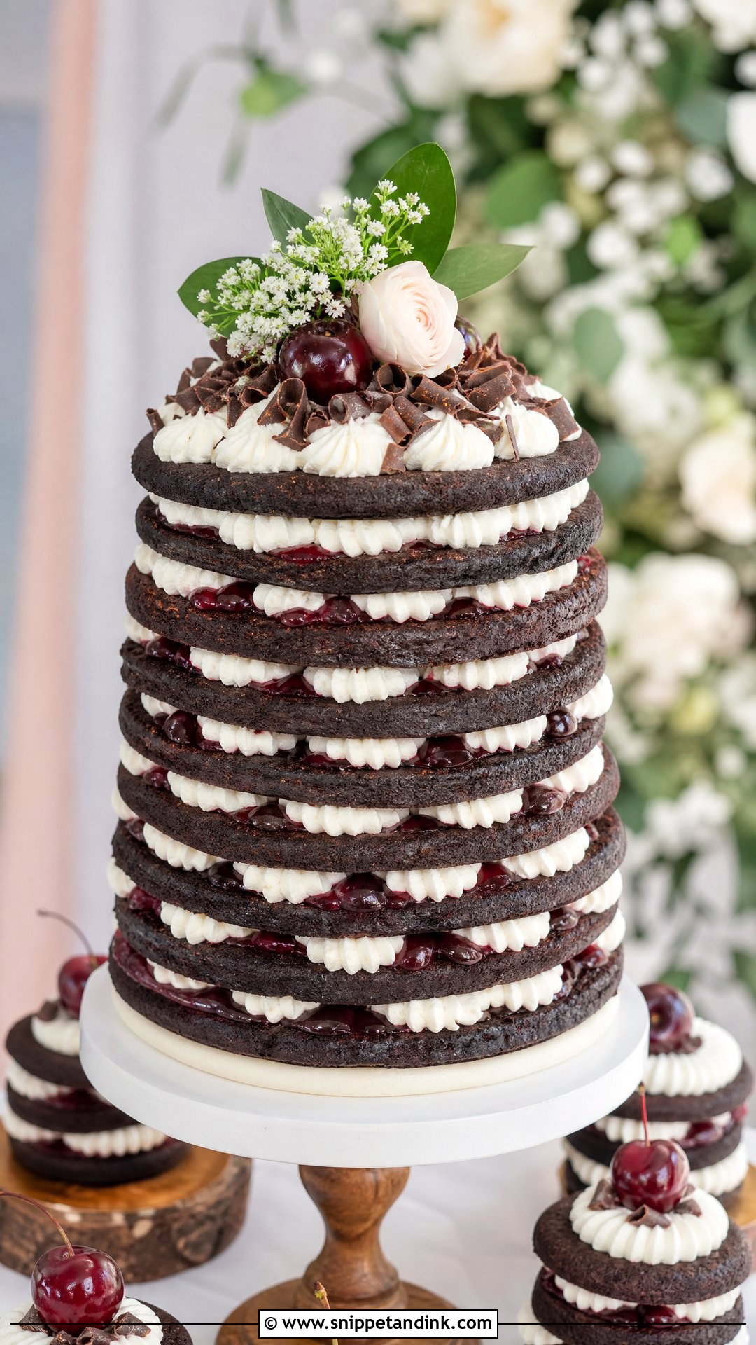 Black Forest Cookie Cake Tower - Snippet and Ink - 25 Black Forest Cookie X Wedding Cake Ideas