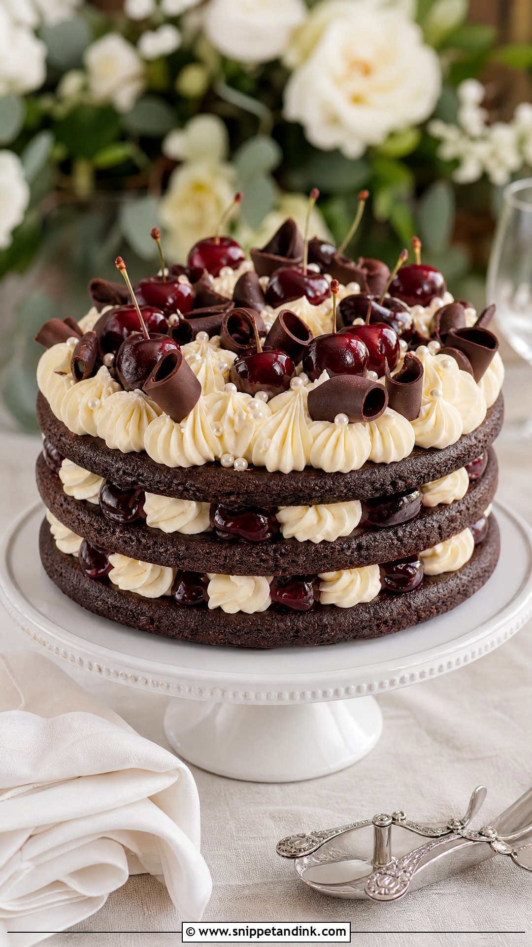 Black Forest Cookie Cake With Buttercream - Snippet and Ink - 25 Black Forest Cookie X Wedding Cake Ideas