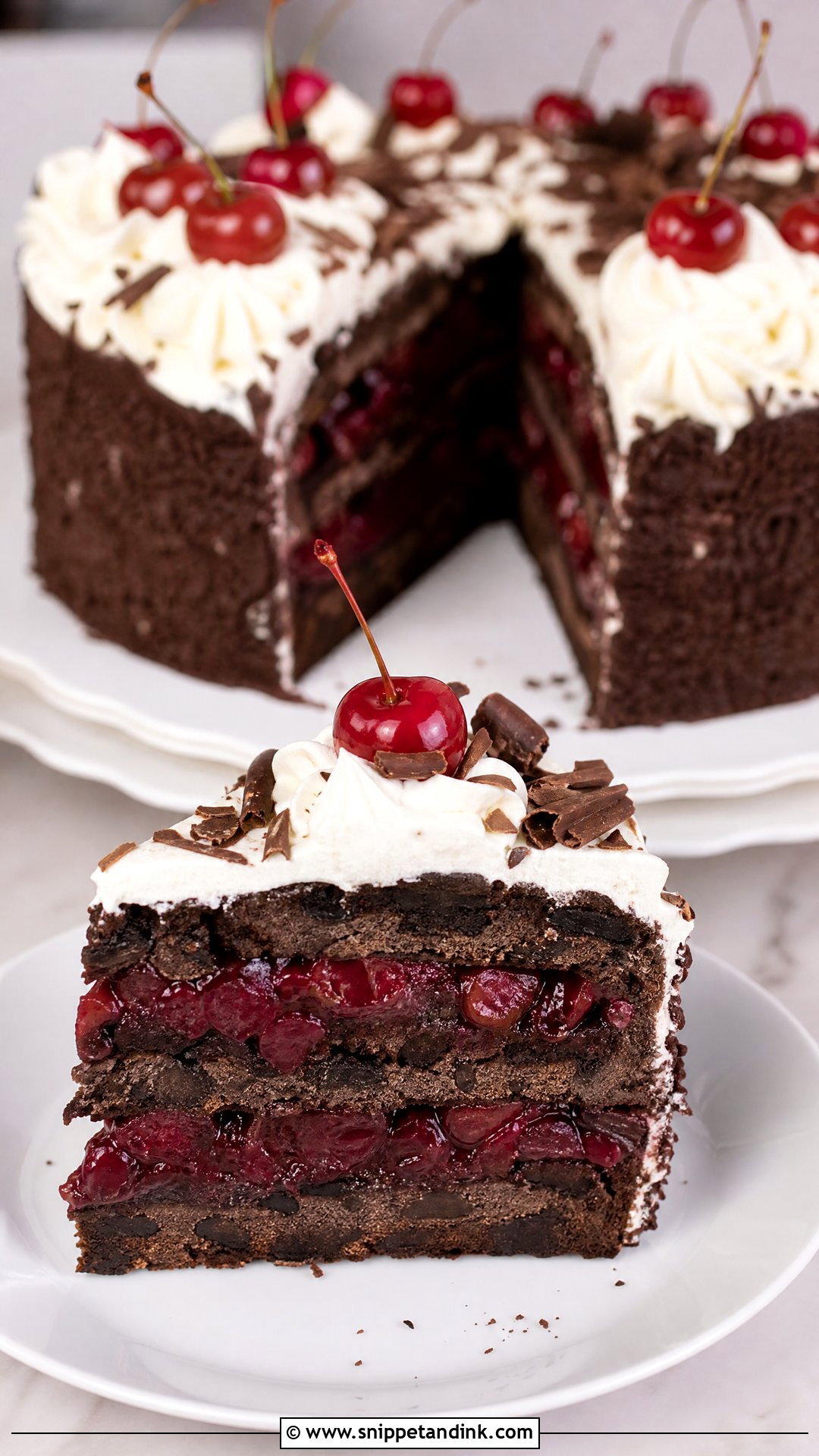 Black Forest Cookie Cake With Cherry Filling - Snippet and Ink - 25 Black Forest Cookie X Wedding Cake Ideas