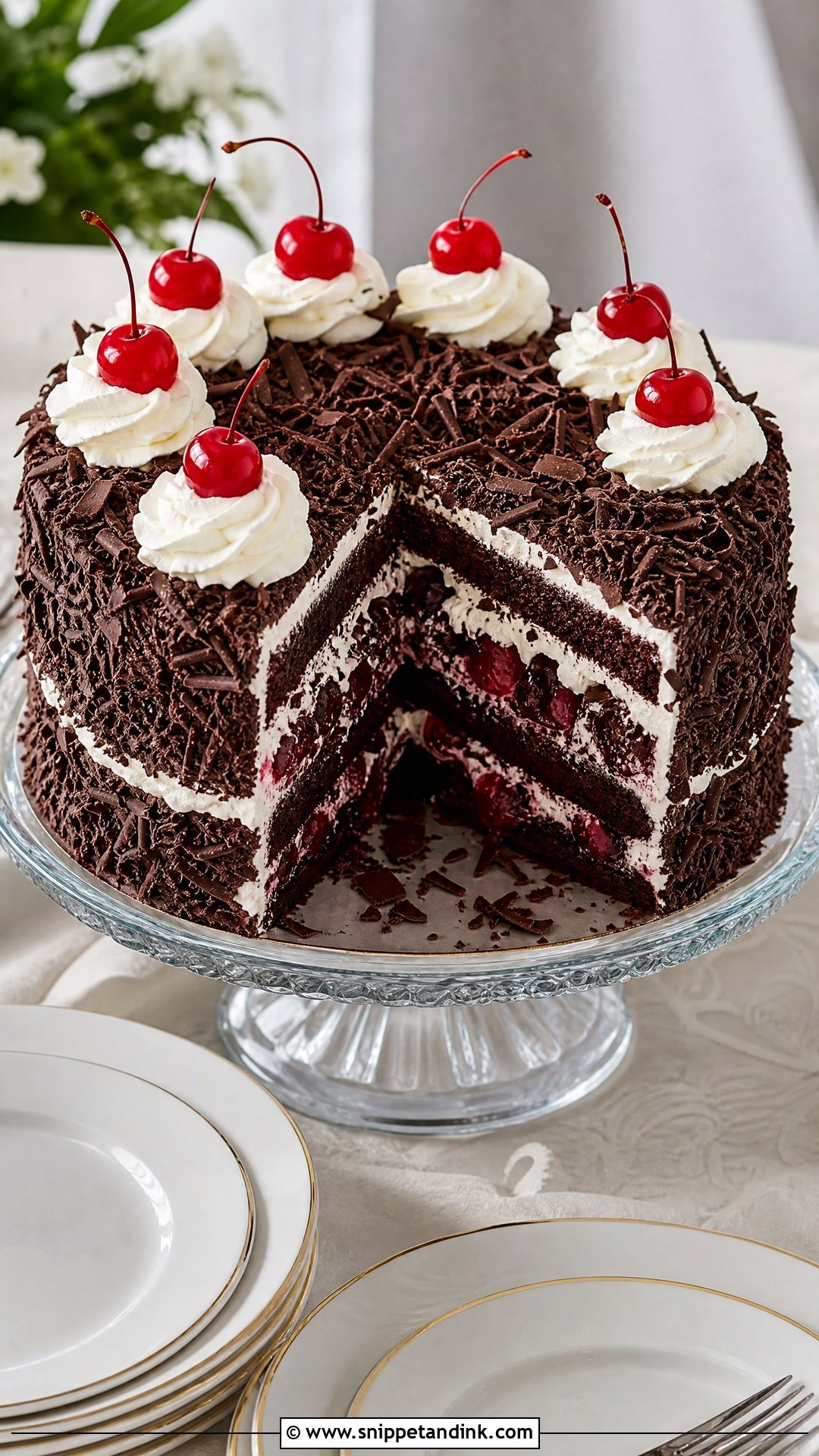 Black Forest Cookie Cake With Chocolate Shavings - Snippet and Ink - 25 Black Forest Cookie X Wedding Cake Ideas