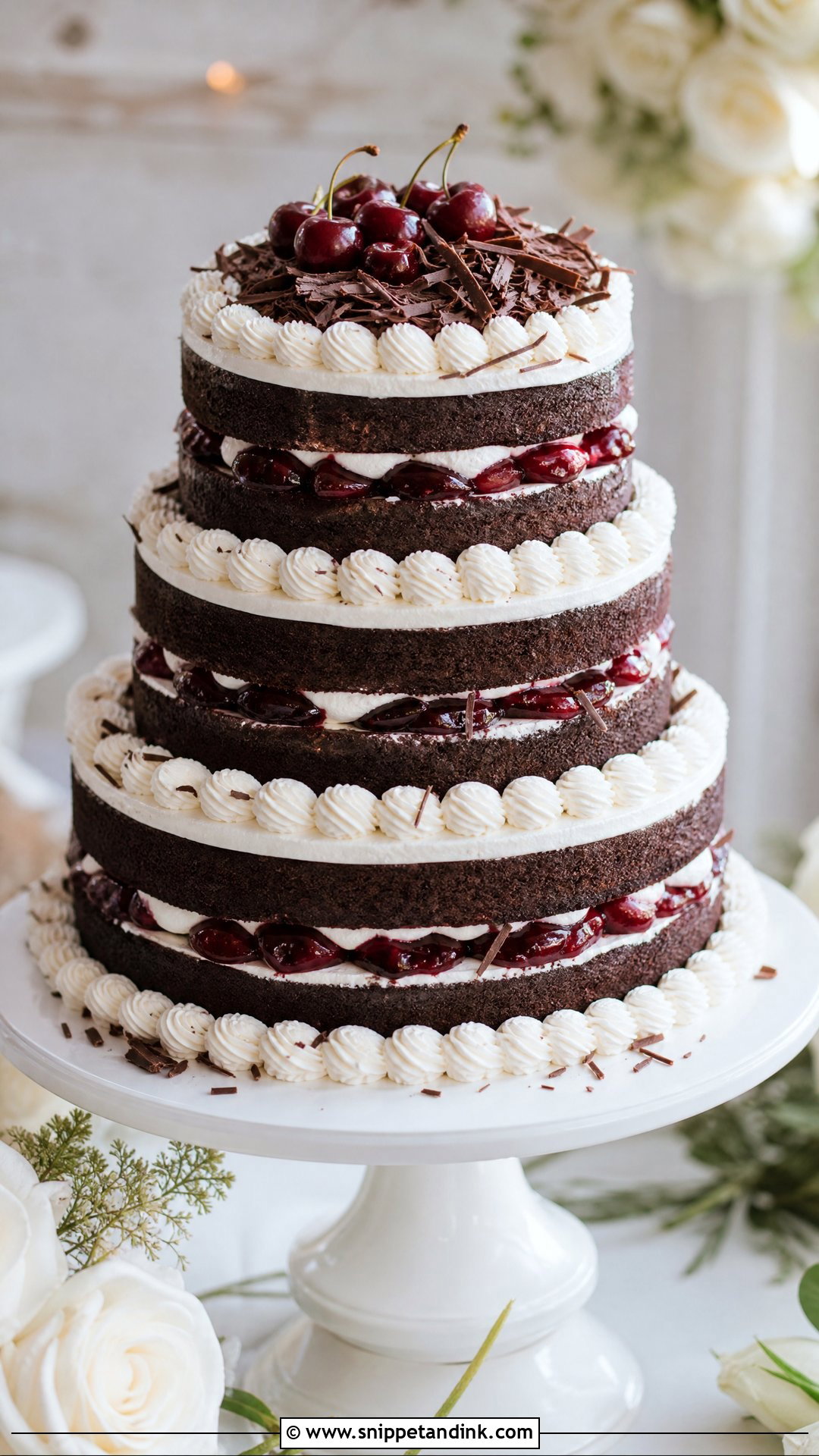 Black Forest Cookie Wedding Cake - Snippet and Ink - 25 Black Forest Cookie X Wedding Cake Ideas