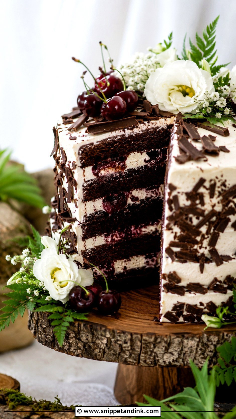 Black Forest Wedding Cake - Snippet and Ink - 20 Enchanted Theme Cake Ideas for Wedding