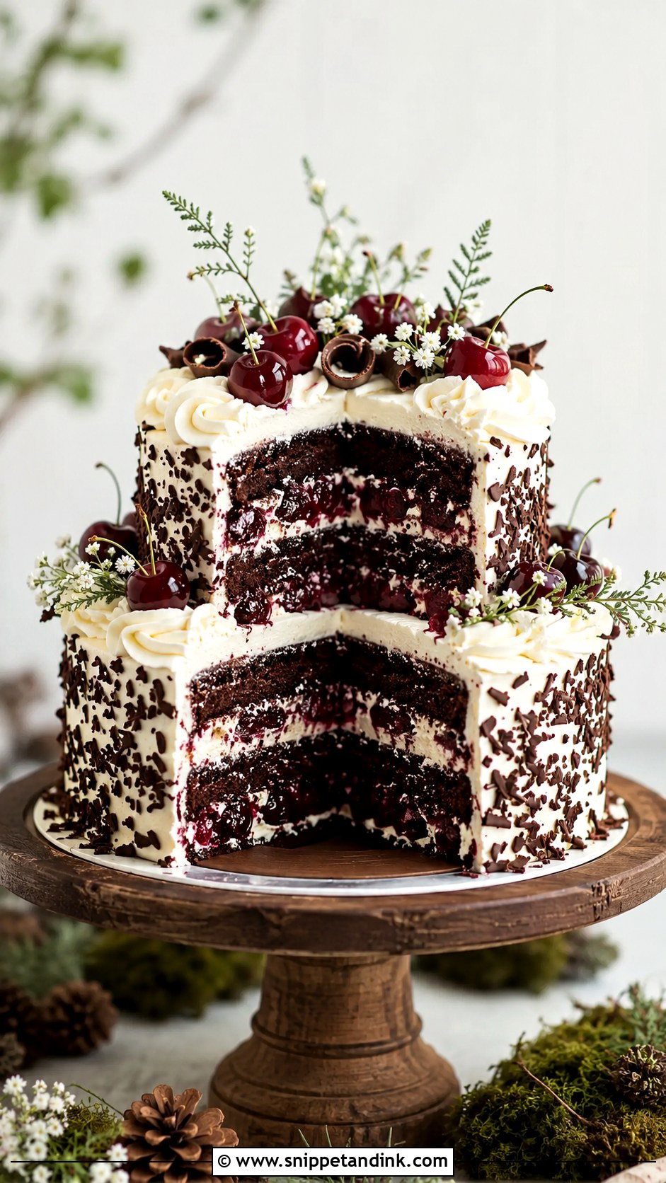 Black Forest Wedding Cake - Snippet and Ink - 20 Simple Forest Wedding Cake Ideas