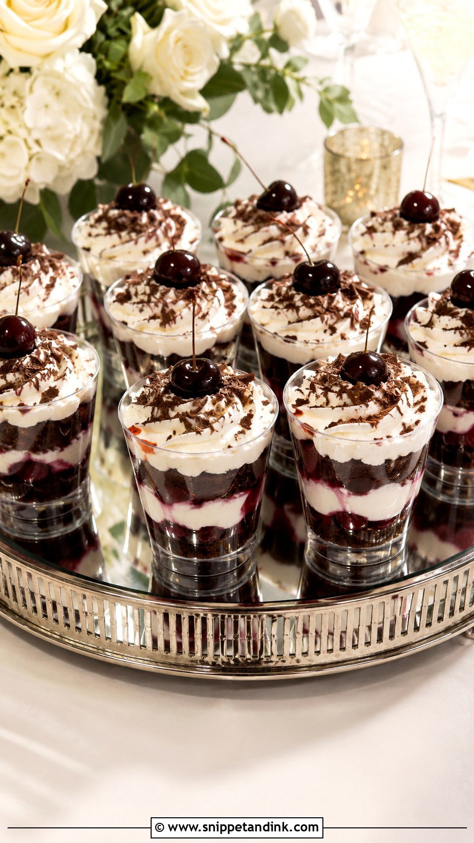 Black Forest Wedding Cake Cups - Snippet and Ink - 20 Cake Cups Ideas for Wedding