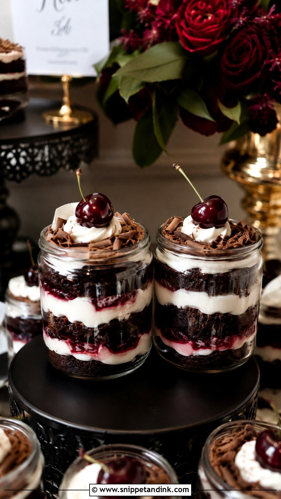 Black Forest Wedding Cake In A Jar - Snippet and Ink - 25 Wedding Cake Ideas in a Jar