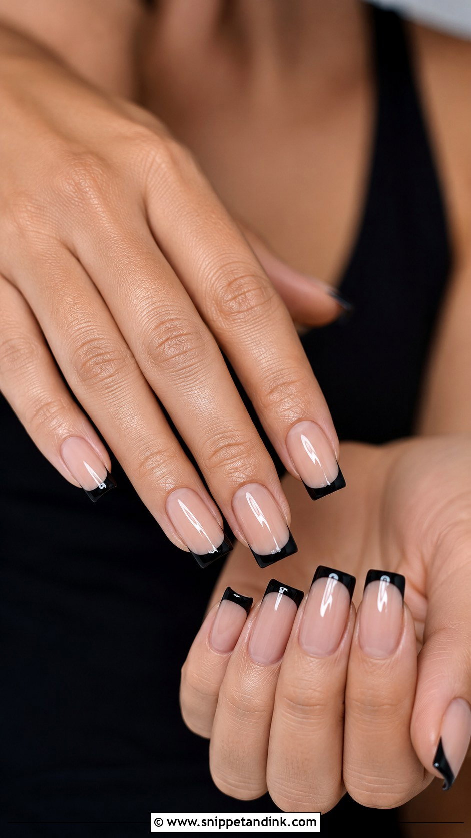 Black French Tip Fall Wedding Nails - Snippet and Ink - 30 Fall Wedding Nails