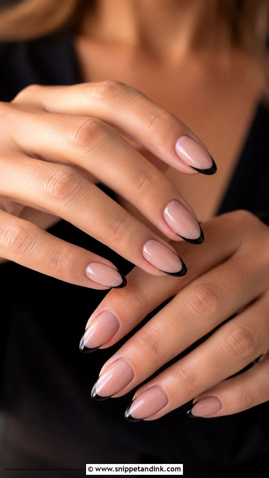 Black French Tip Fall Wedding Nails - Snippet and Ink - 20 Fall Nails for Wedding