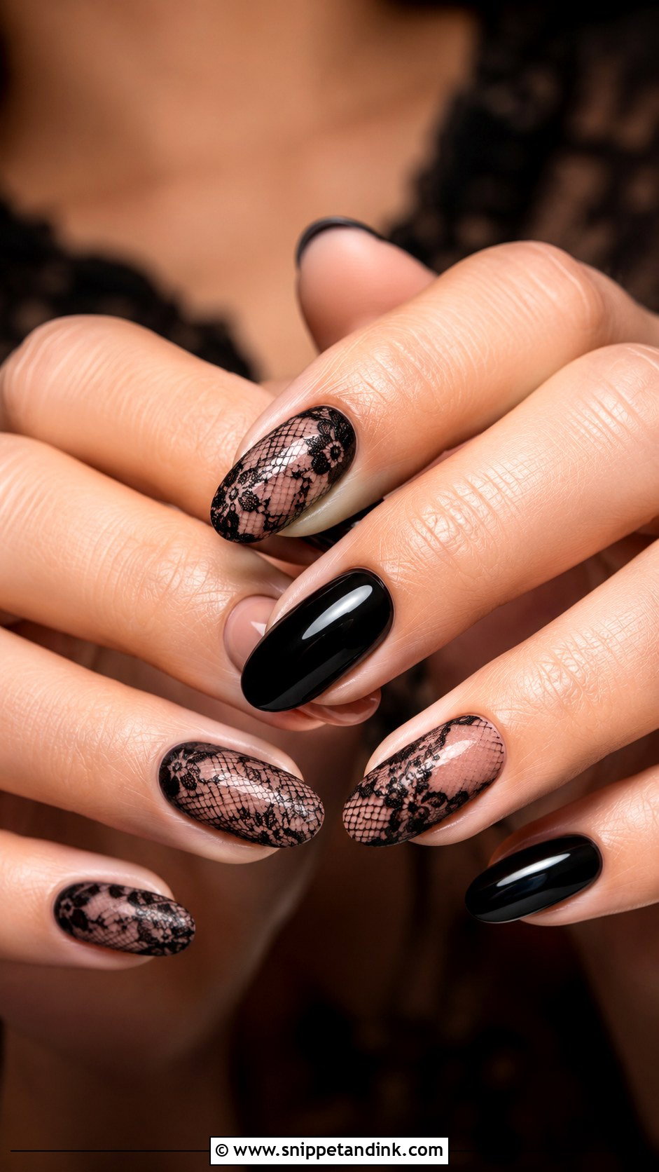 Black French Tip Wedding Nails - Snippet and Ink - 20 Classy Black Wedding Nails