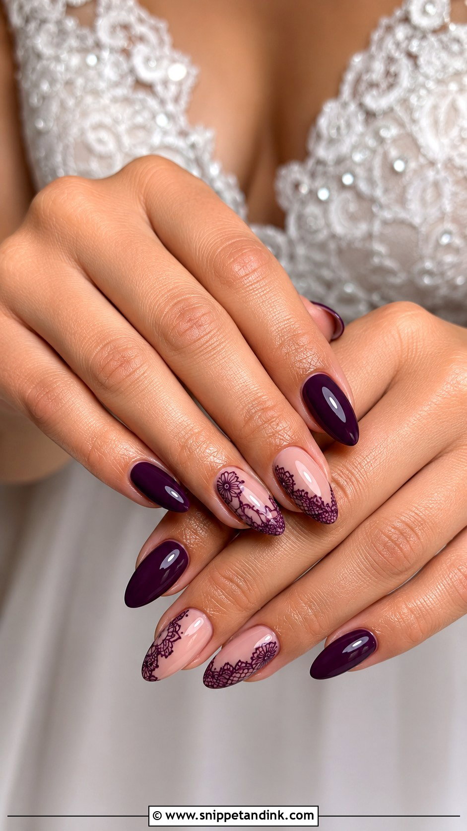 Black French Tip Wedding Nails - Snippet and Ink - 20 Dark Wedding Nails for Bride