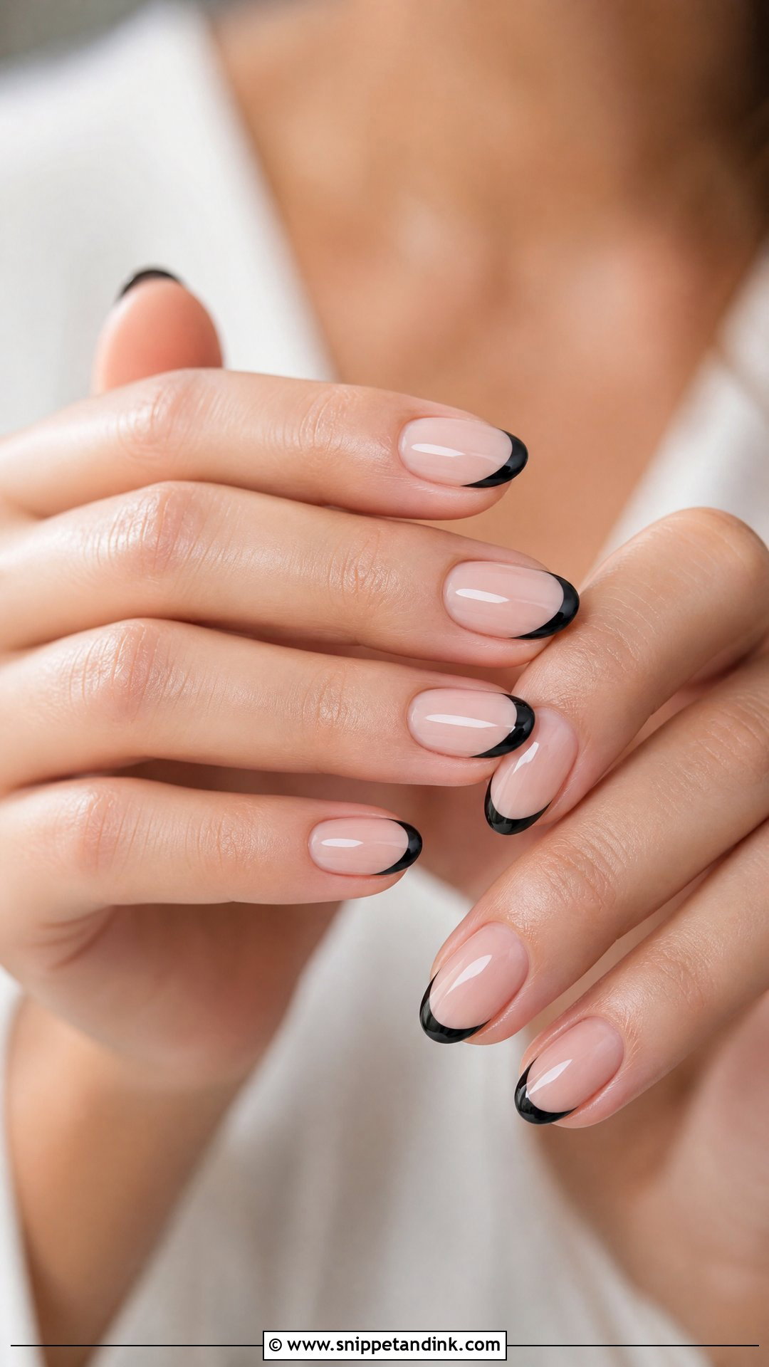 Black French Tip Wedding Nails - Snippet and Ink - 25 Dark Wedding Nails