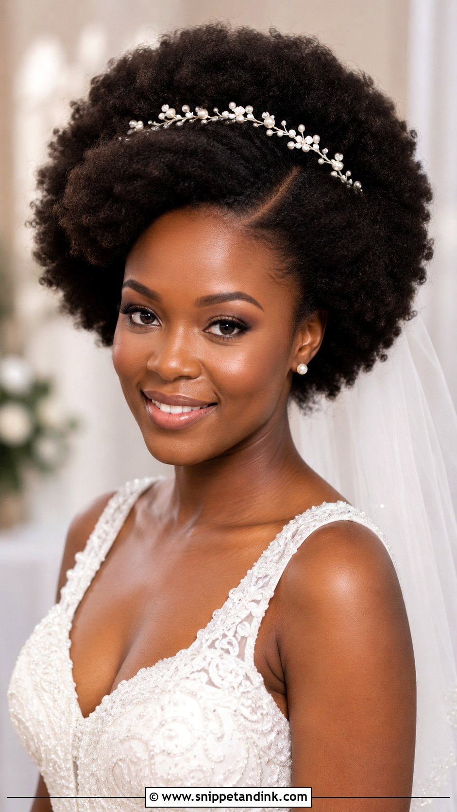 Black Natural Hair Afro Wedding Hair - Snippet and Ink - 20 Black Natural Hair Wedding Styles