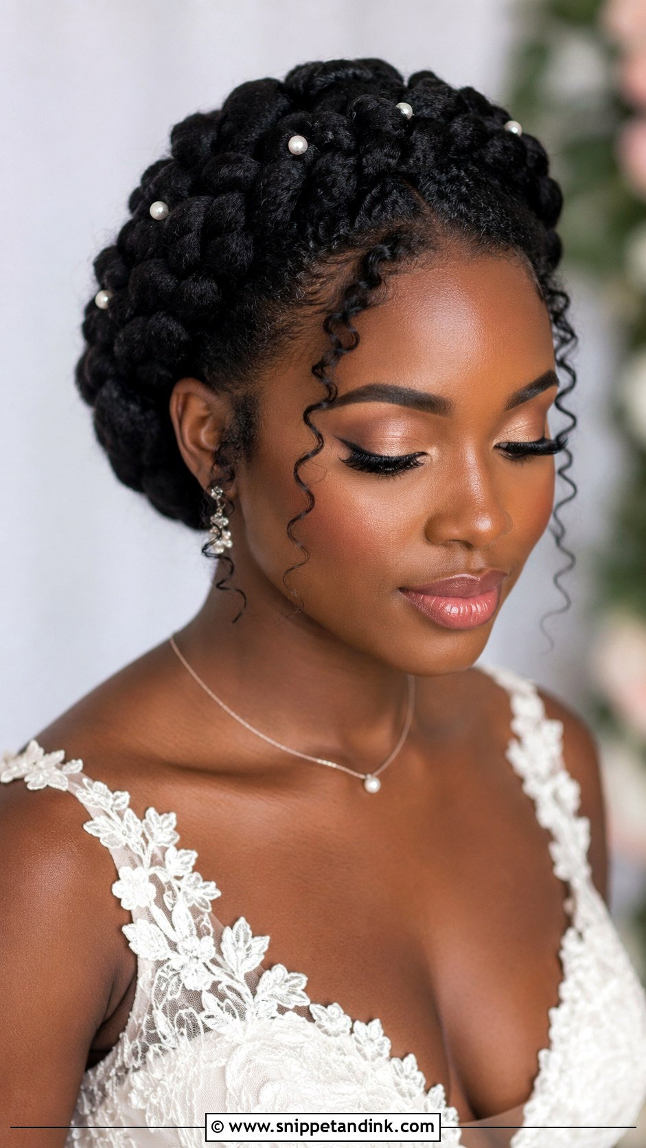 Black Natural Hair Braided Crown - Snippet and Ink - 20 Black Natural Hair Wedding Styles
