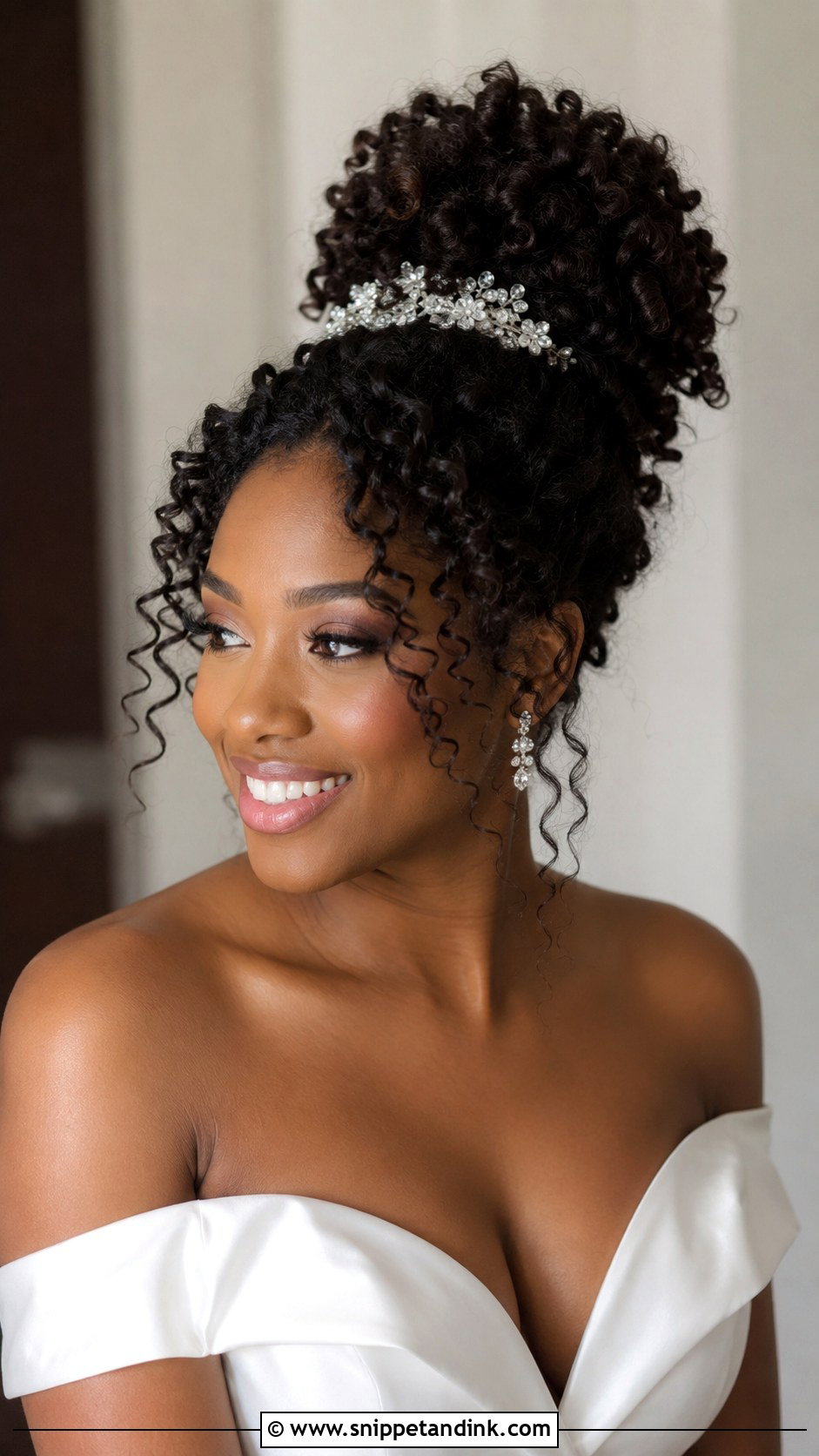 Black Natural Hair Curly Updo - Snippet and Ink - 20 Black Natural Hair Wedding Styles